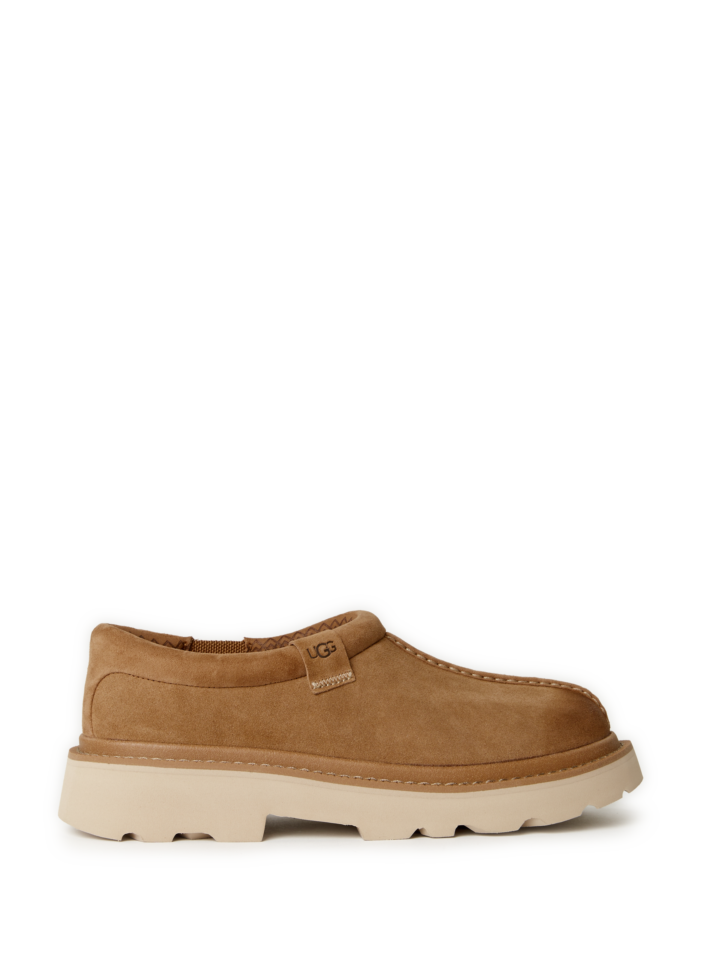 UGG Mixed suede leather clogs Brown