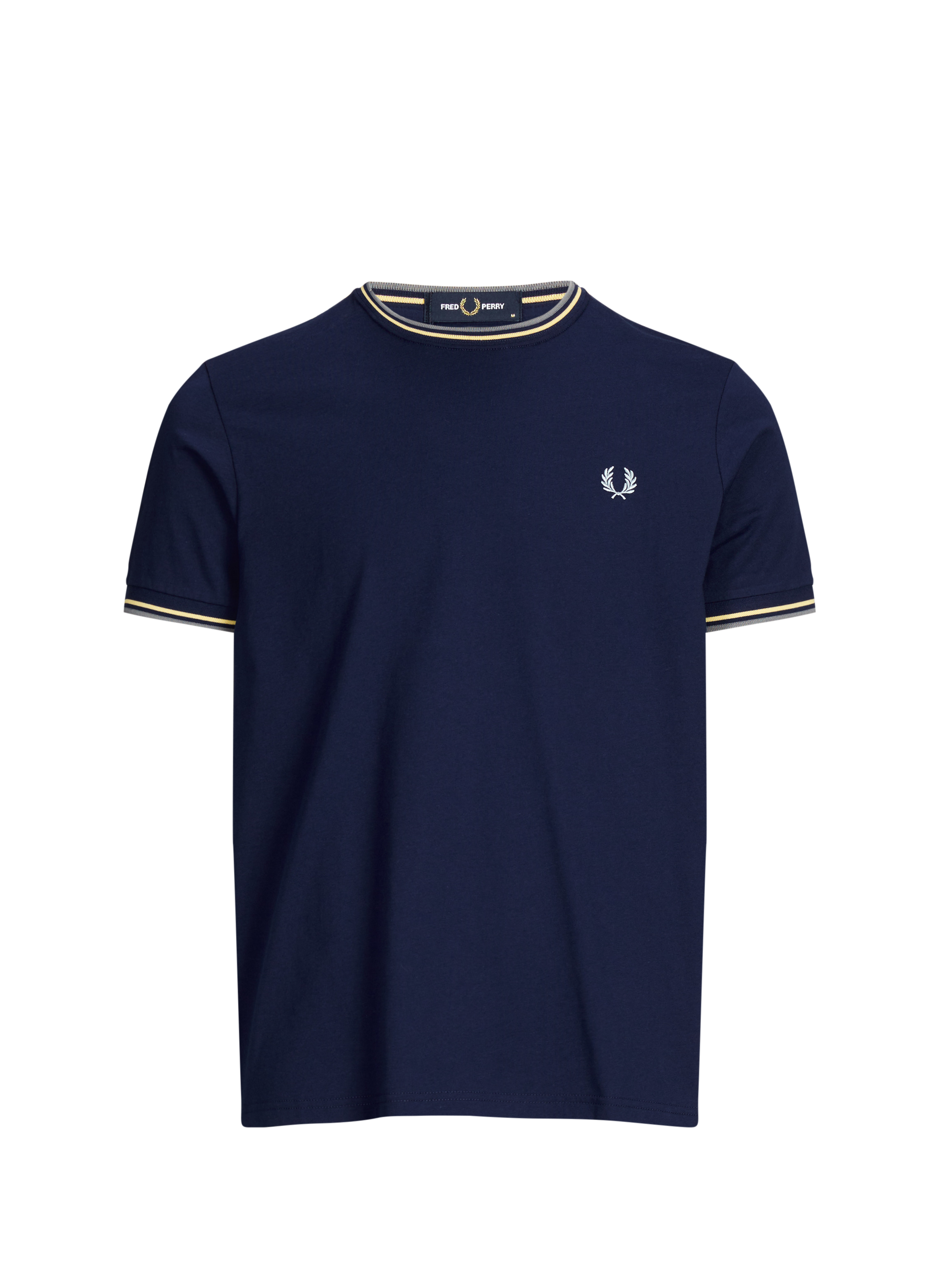Plain straight fit round neck t-shirt FRED PERRY Blue