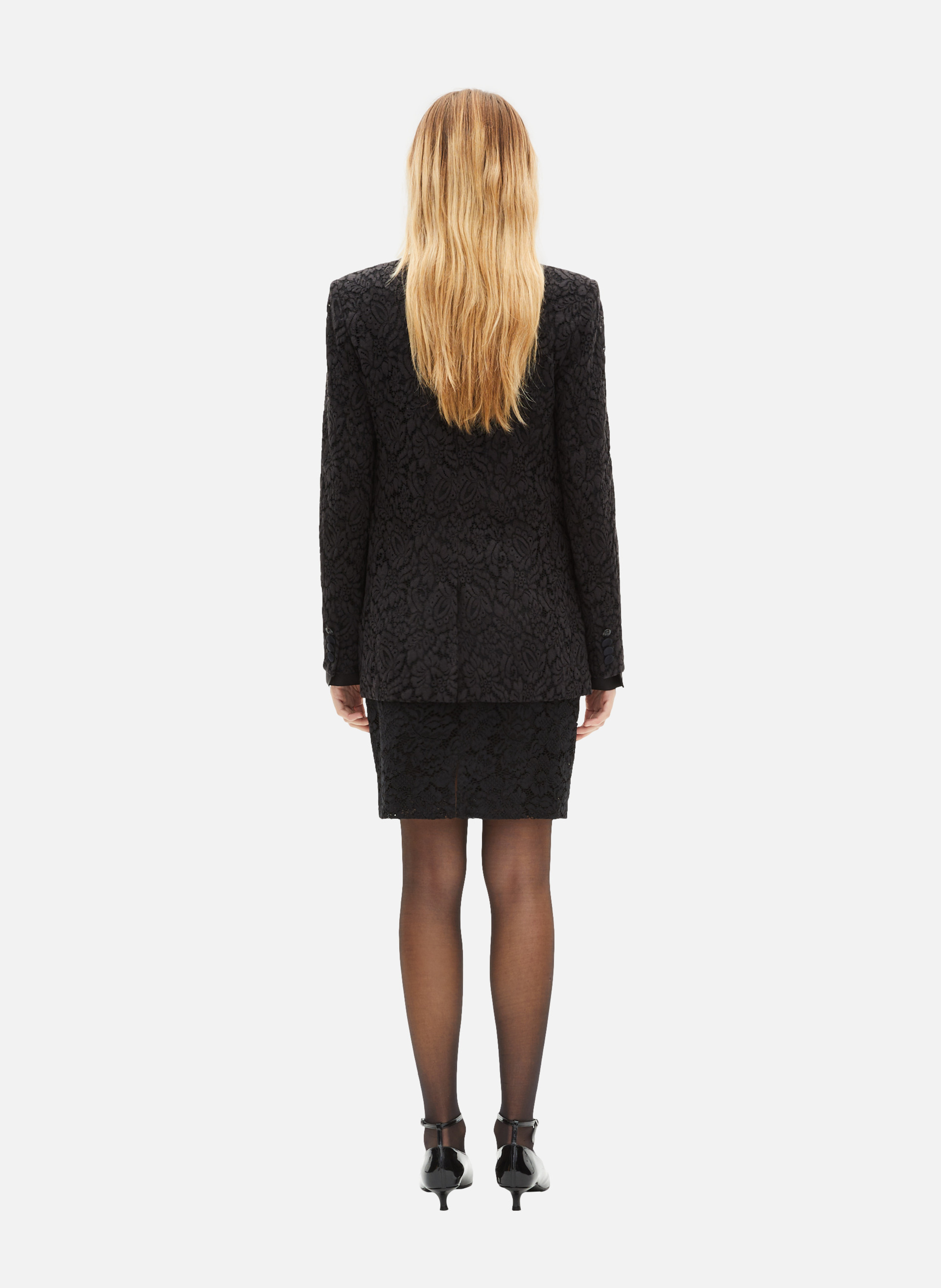 Veste tailleur en dentelle THE KOOPLES Noir