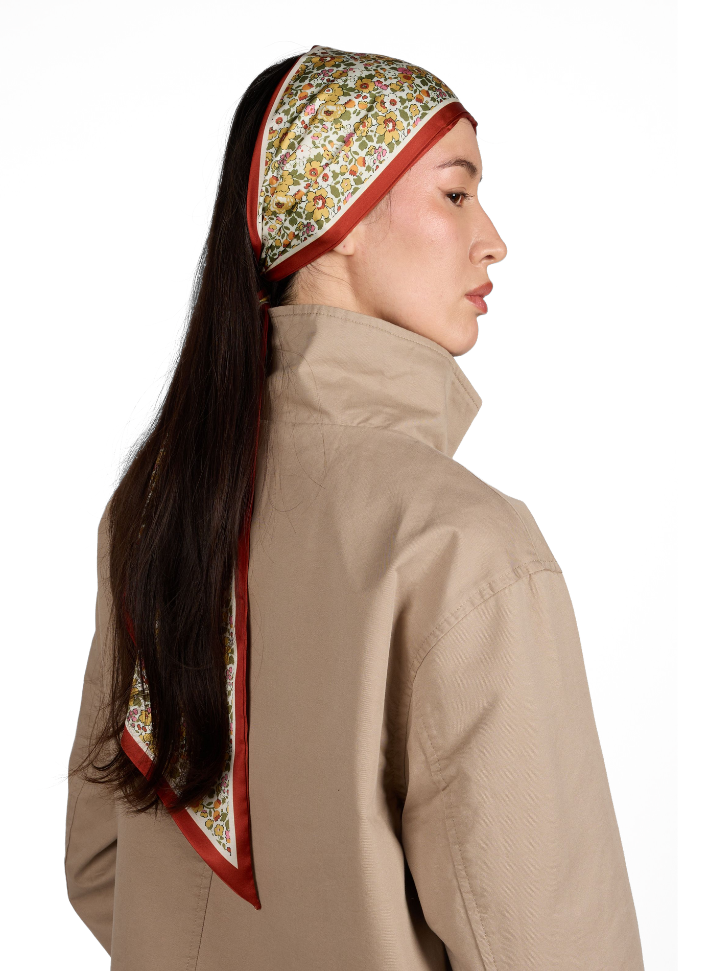 Floral printed stole AU PRINTEMPS PARIS Orange