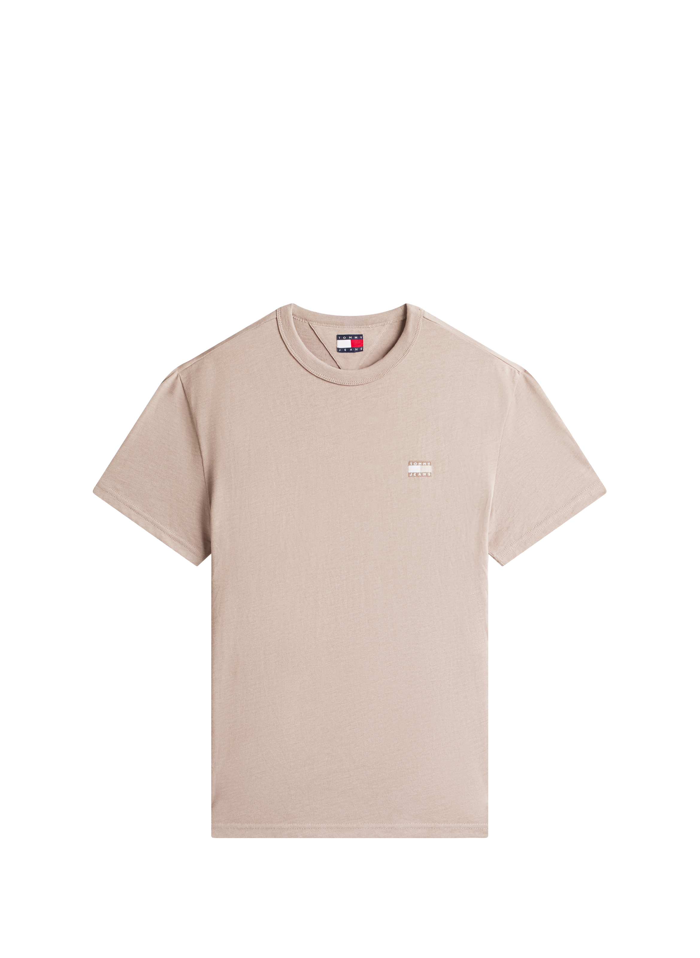 Round neck short sleeve t-shirt with embroidered logo TOMMY HILFIGER Grey