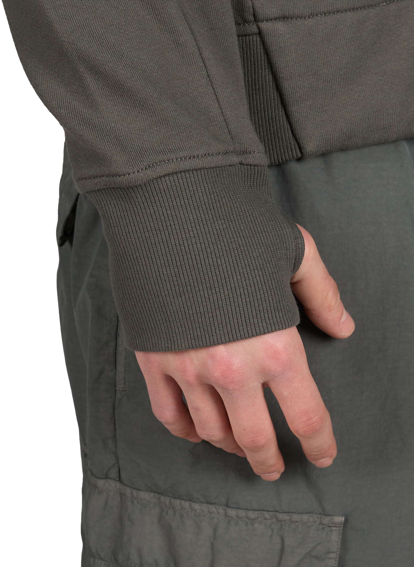 Sweat à capuche en coton avec lunettes intégrées CP COMPANY Gris