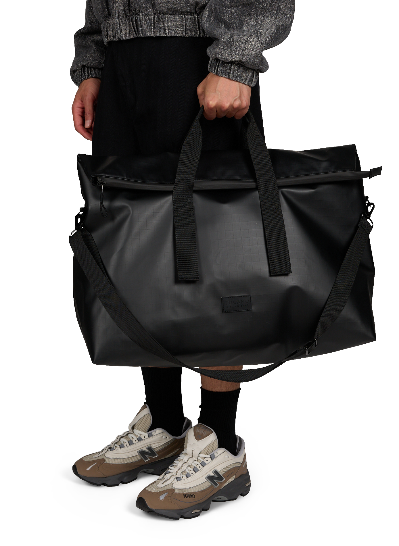 Bolsa de viaje a cuadros TUCANO Negro