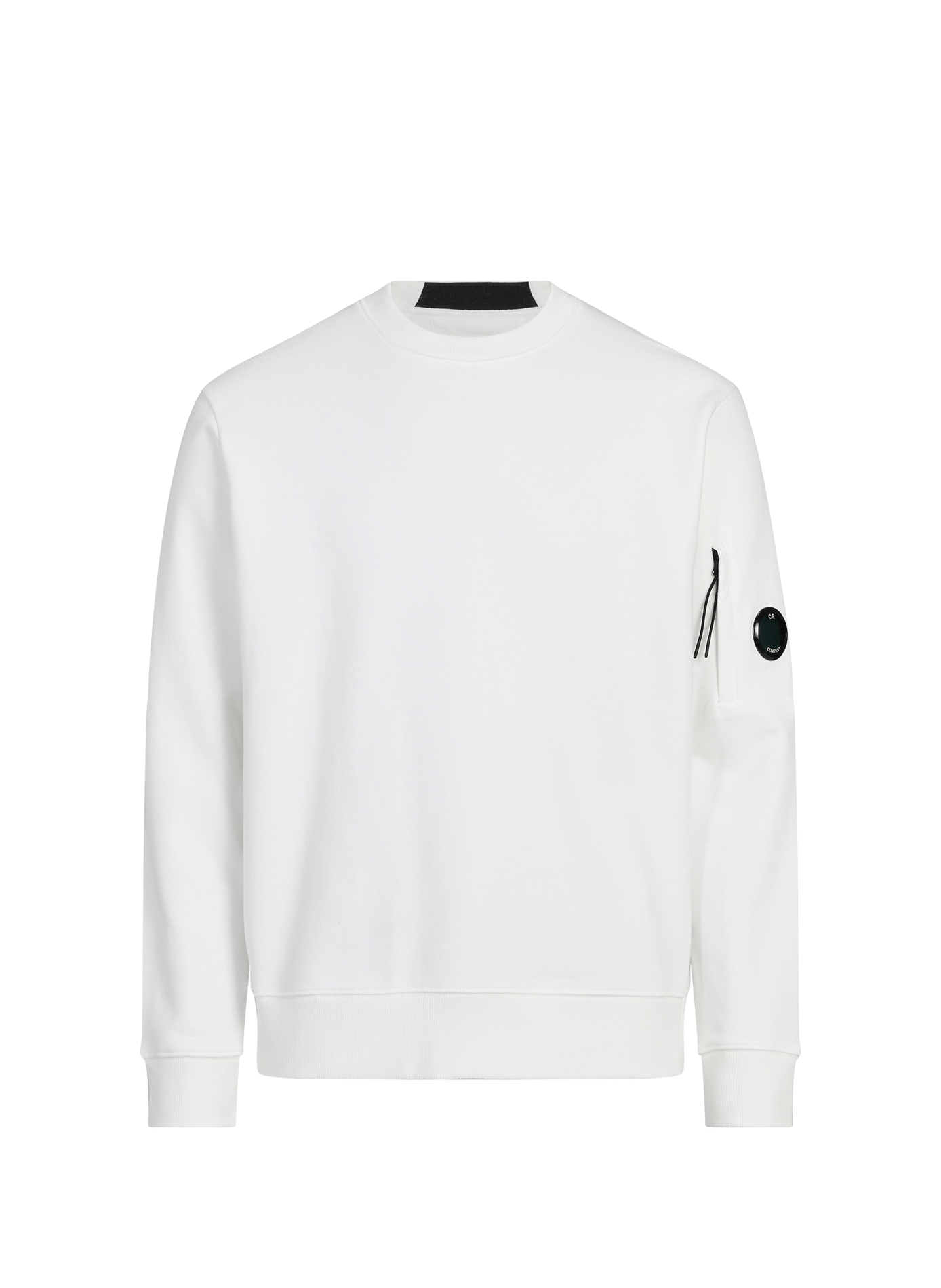 Sweat col rond en coton CP COMPANY Blanc