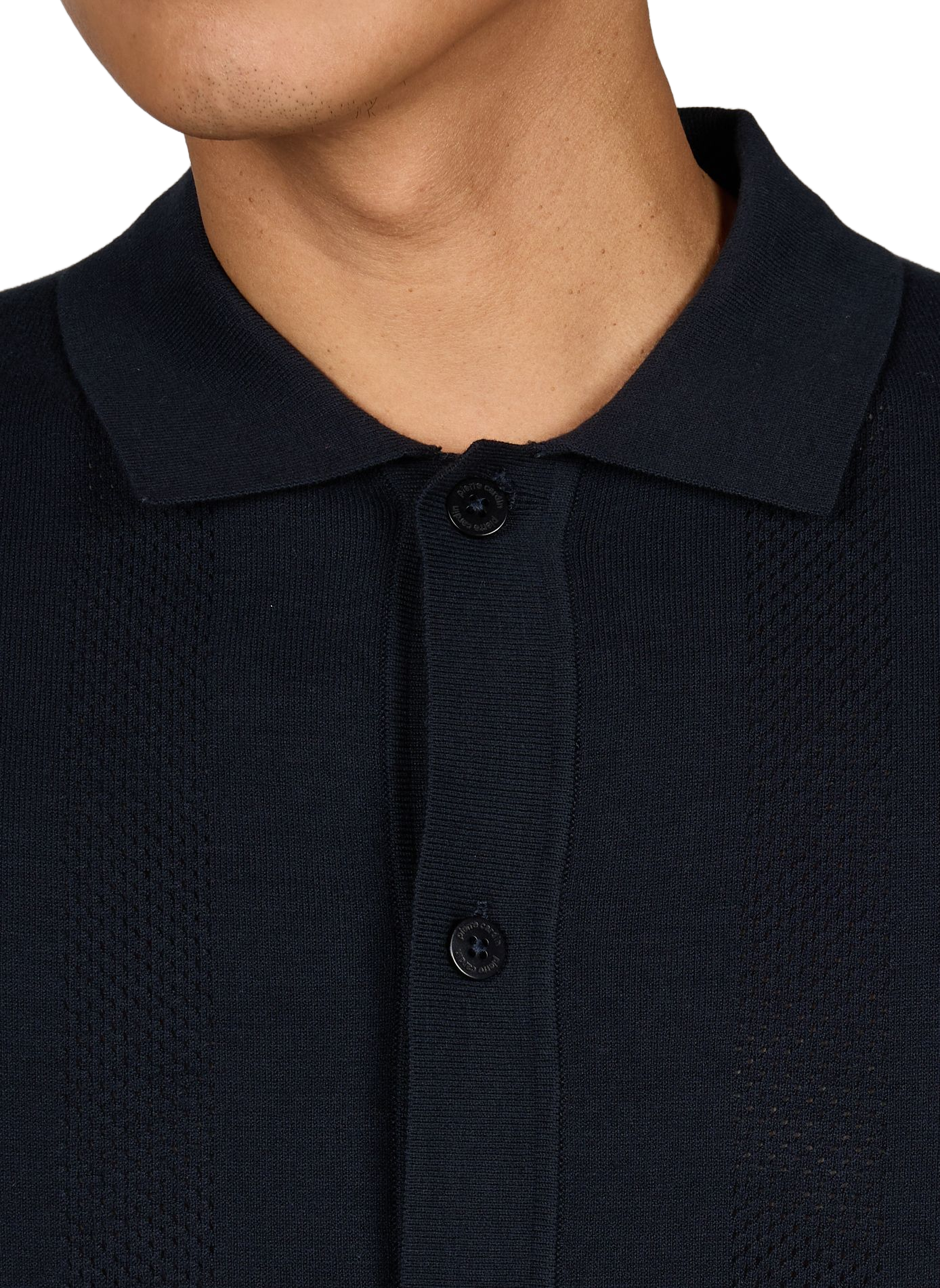 Chemise à manches courtes en coton mélangé PIERRE CARDIN Bleu