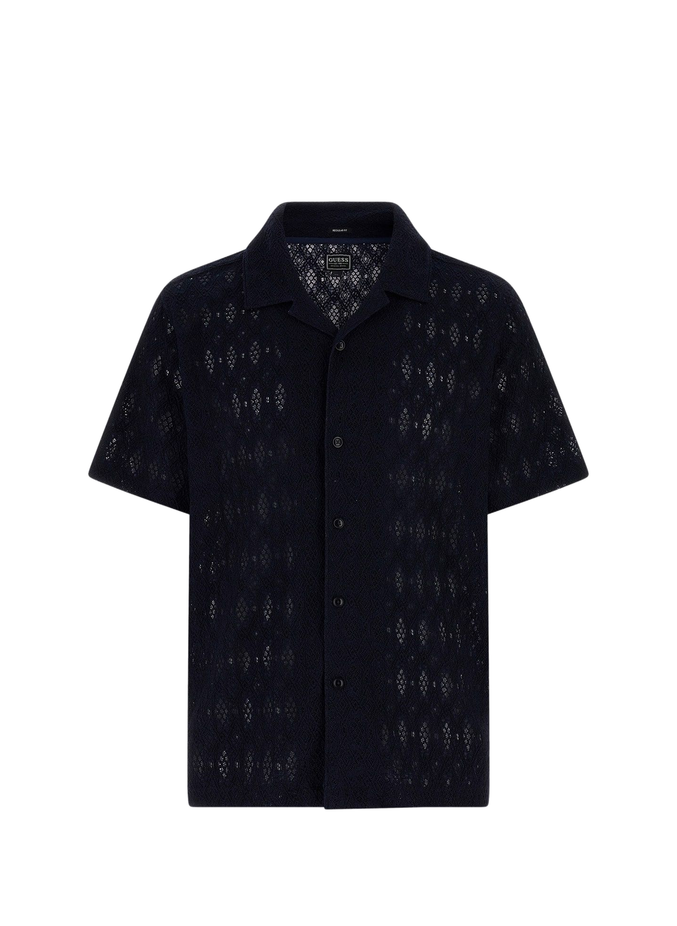 Short-sleeved crochet shirt GUESS Blue