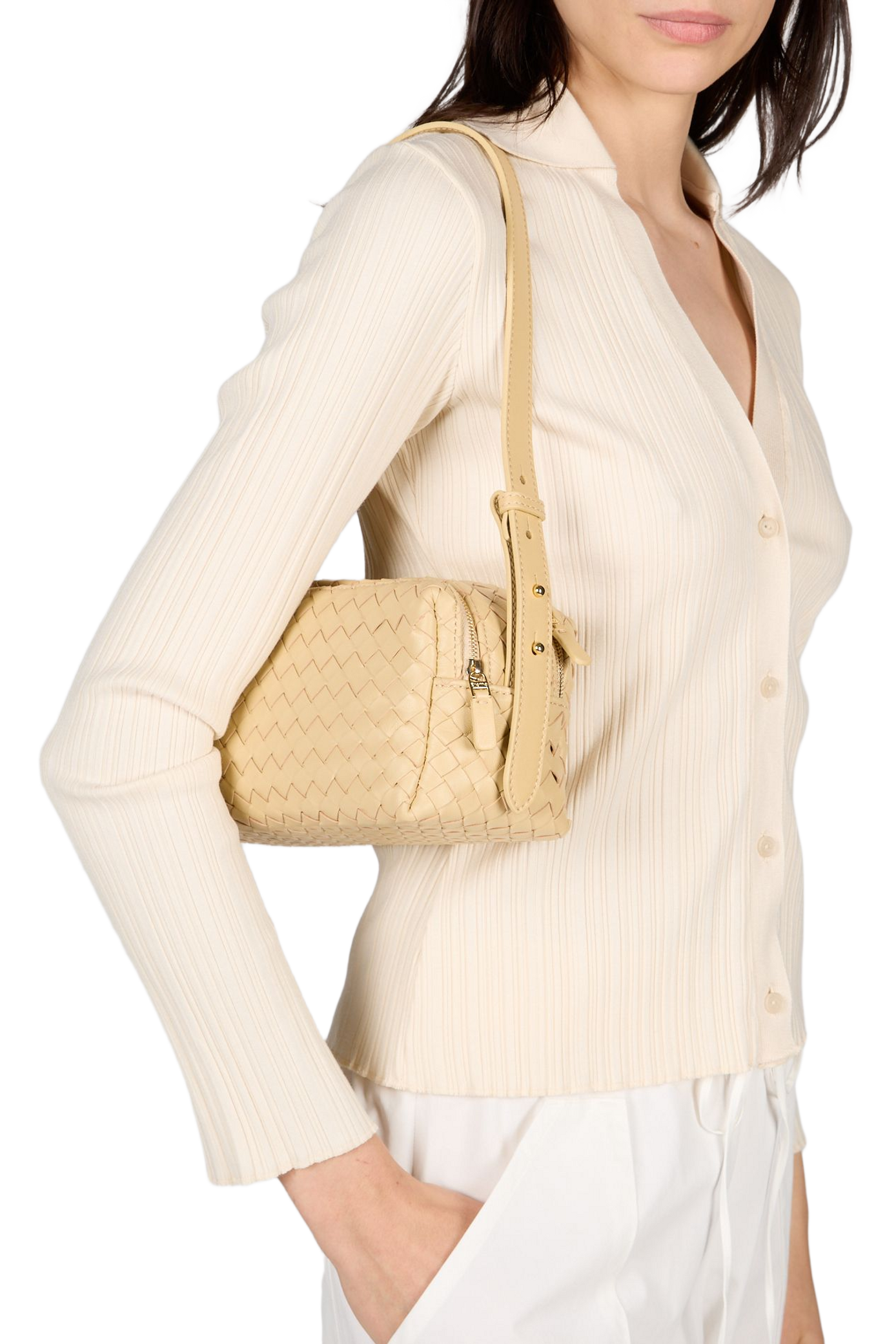 Leder-Schultertasche | Gelb ELLEME Damen