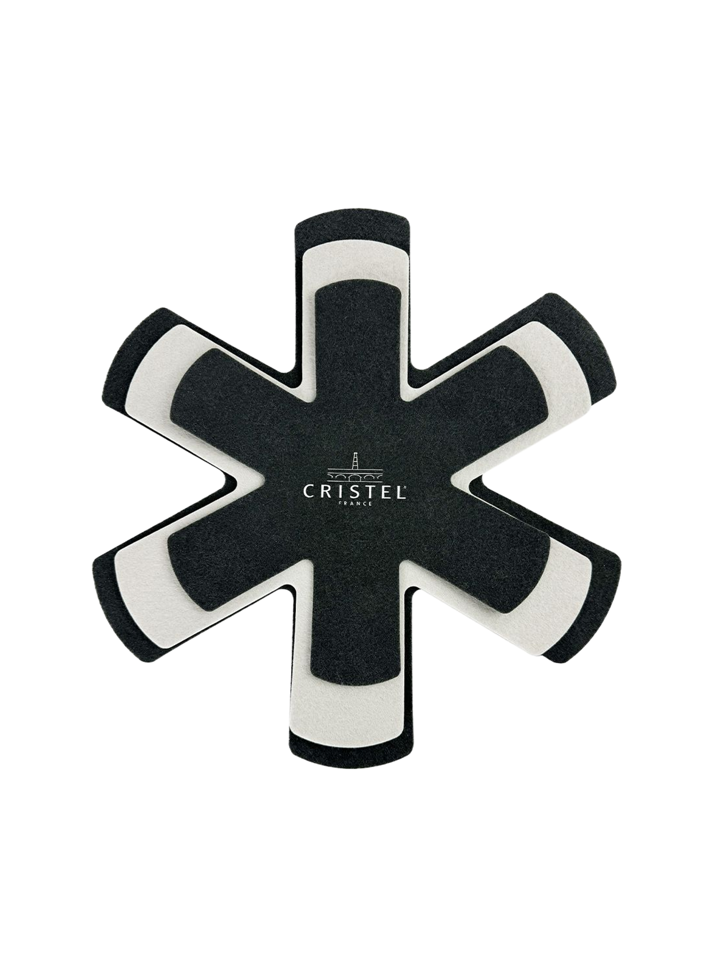 Set de 3 protections de poêle anti-dérapantes CRISTEL Gris