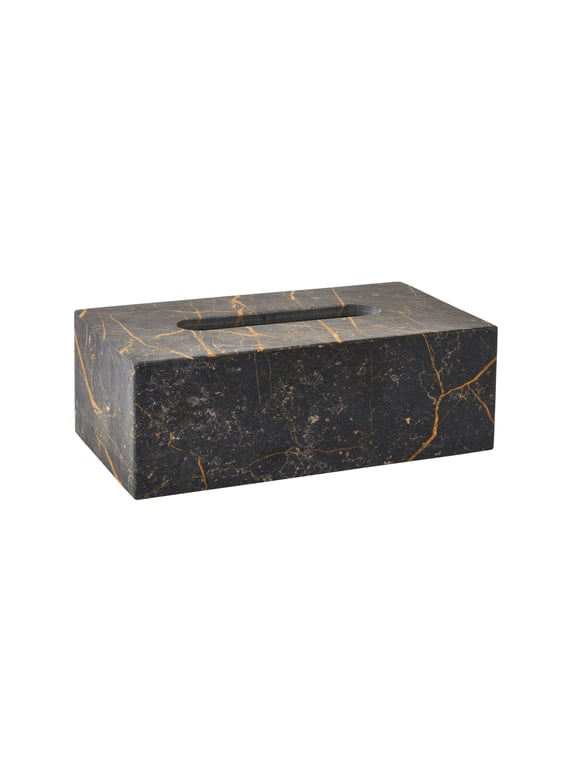 Marmor taschentuchbox porto Schwarz Aquanova