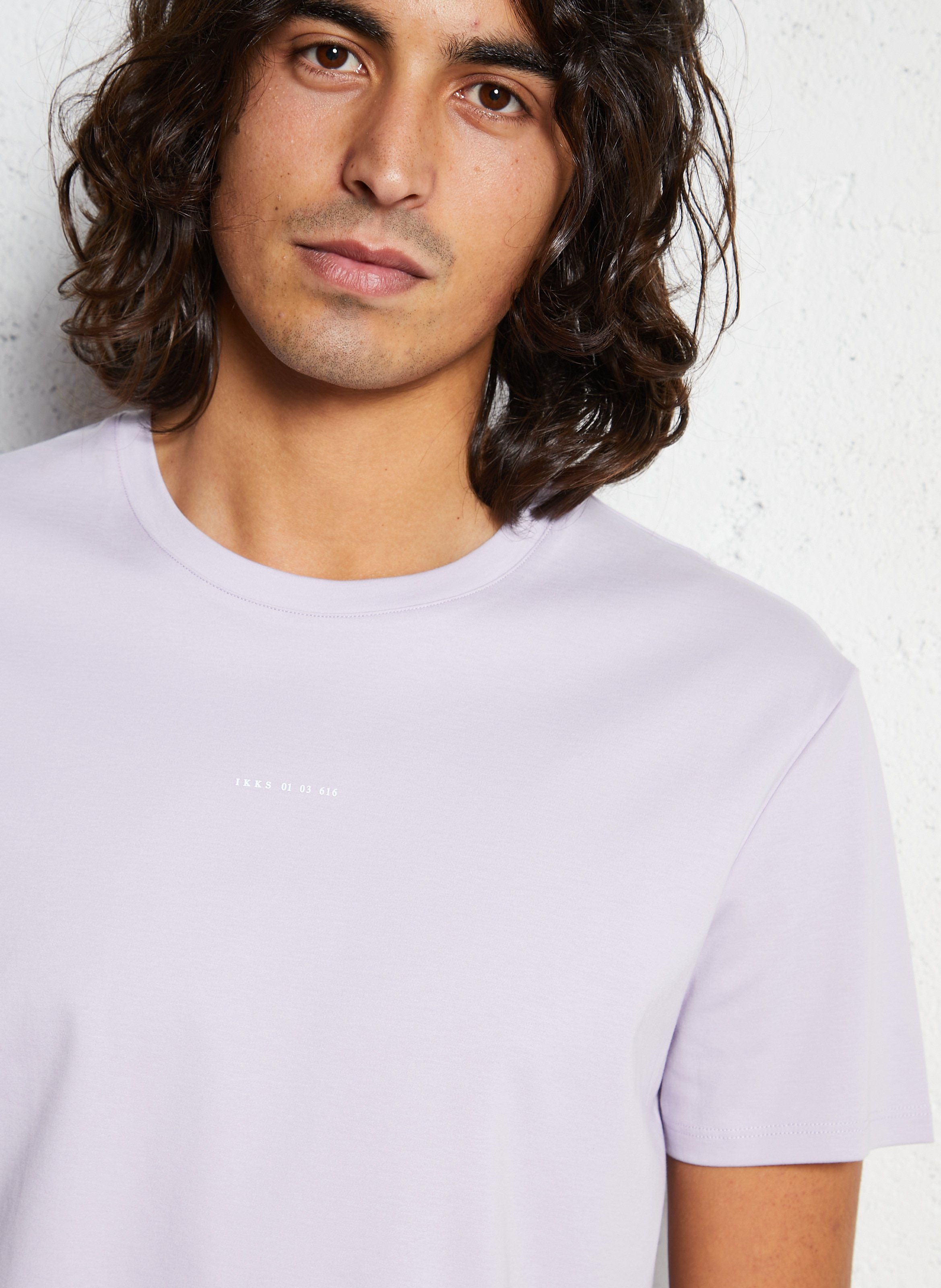 Tee-shirt col rond en coton IKKS Violet