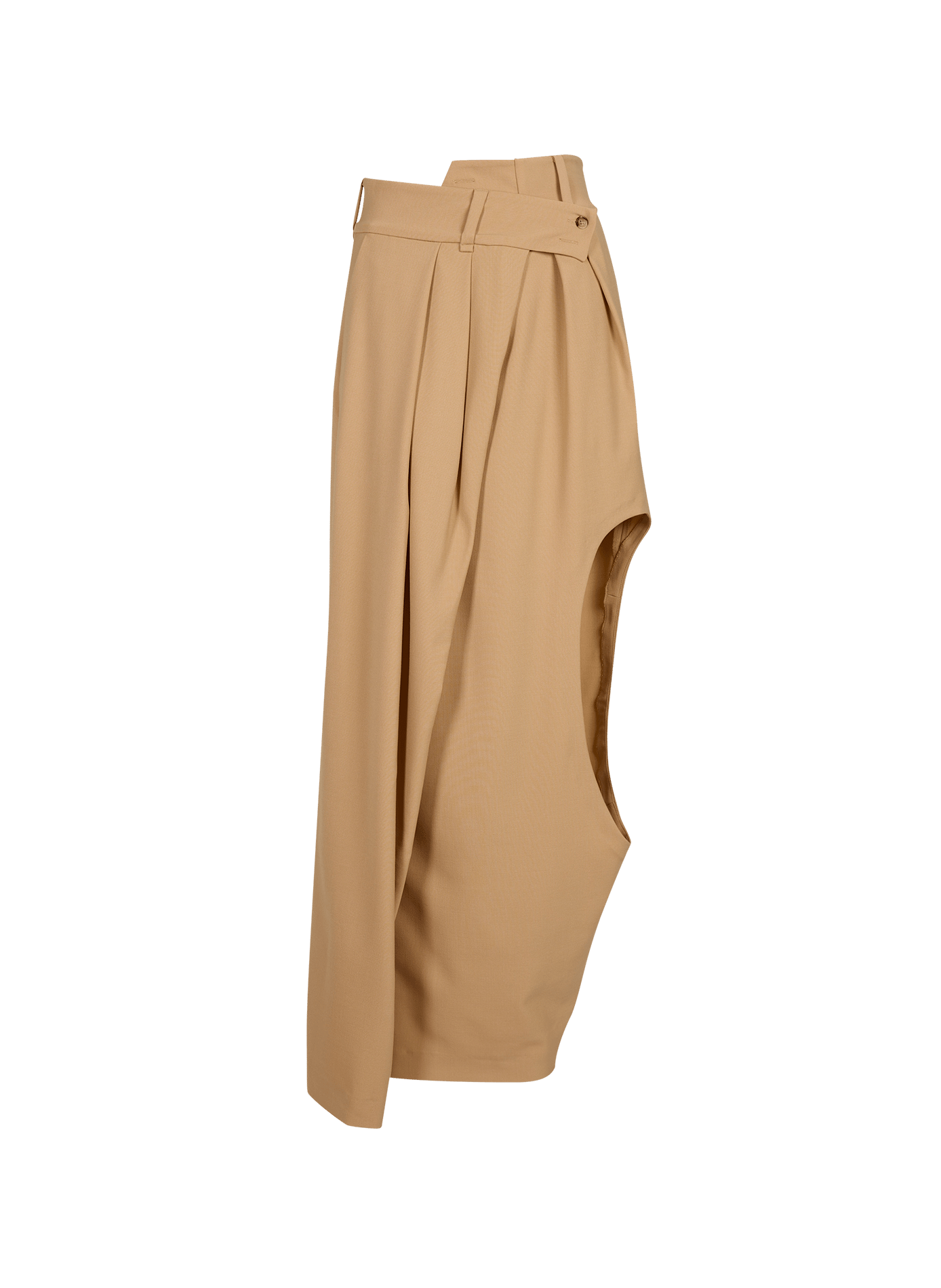 Pantalón amplio de lana mezclada A.W.A.K.E. MODE Beige