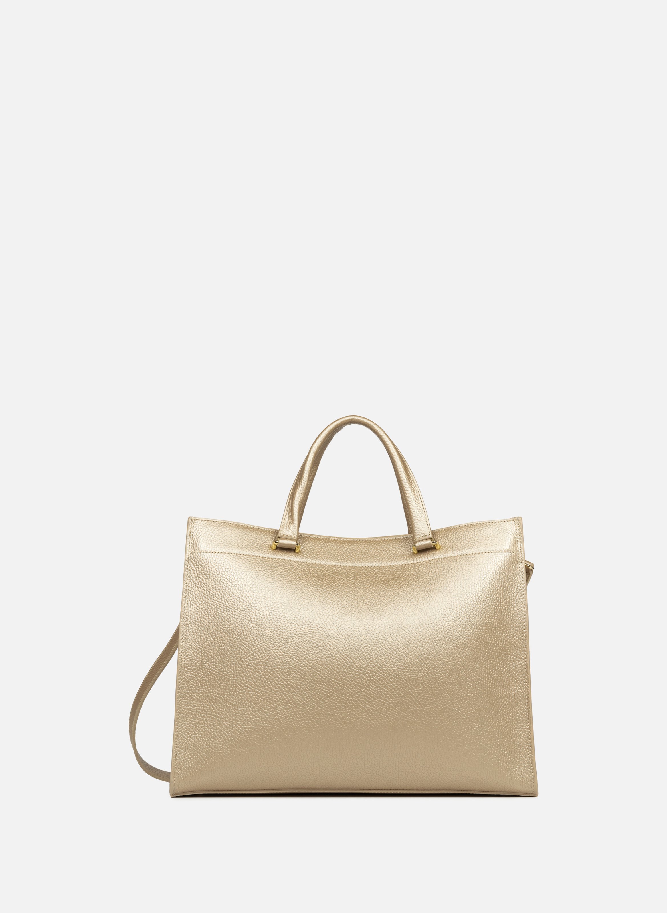Large tote bag - foulonné double LANCASTER Golden