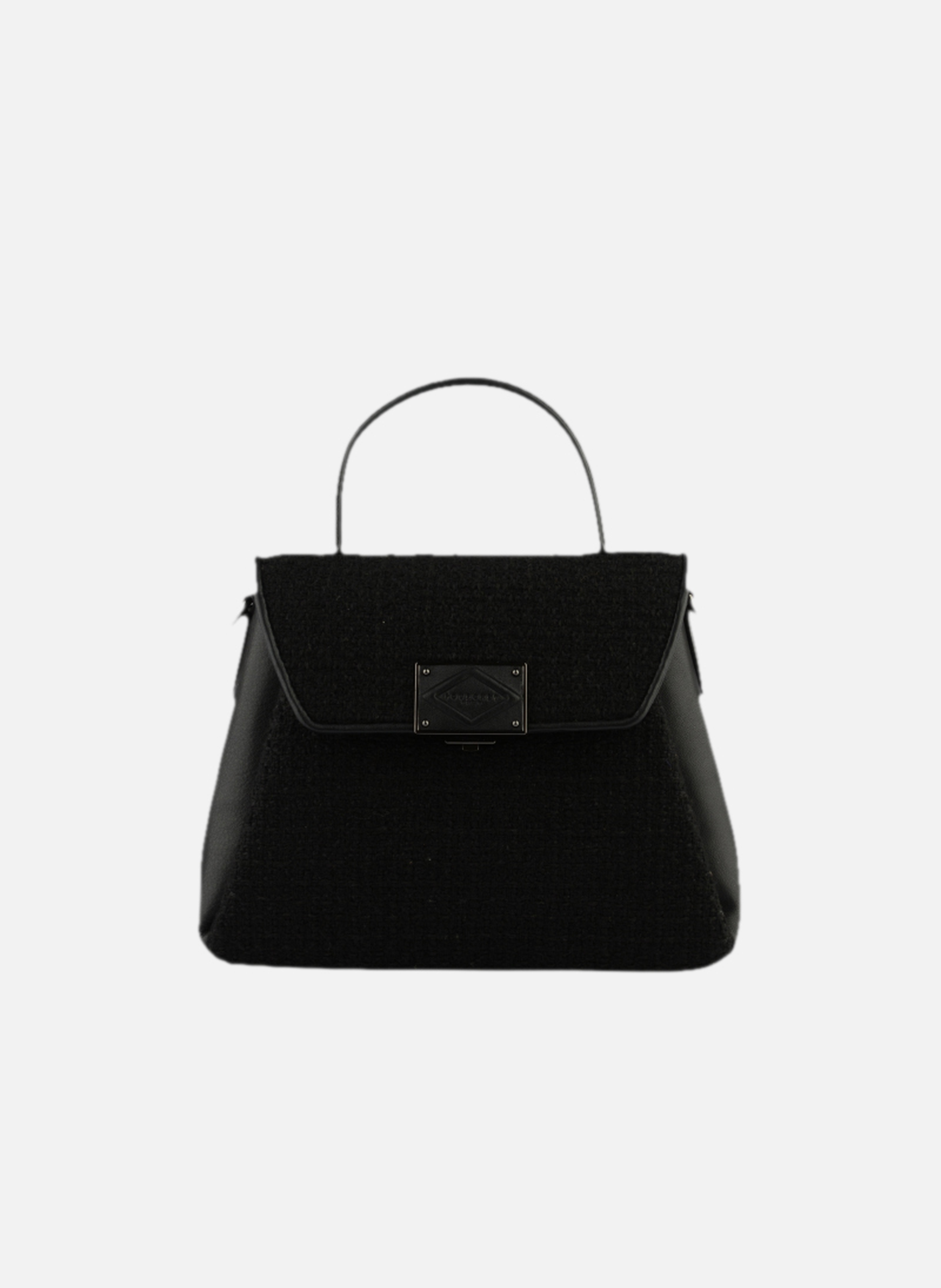 Carat tweed | sac à main POURCHET Noir