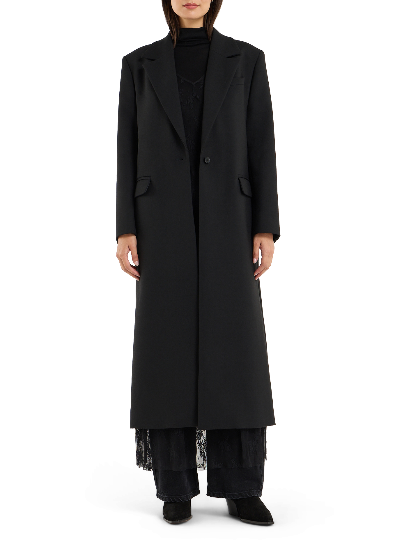 Manteau col tailleur SAISON 1865 Noir