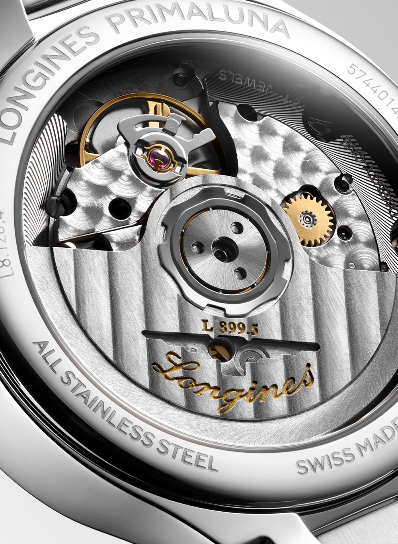 Montre automatique Longines PrimaLuna en acier inoxydable LONGINES Blanc
