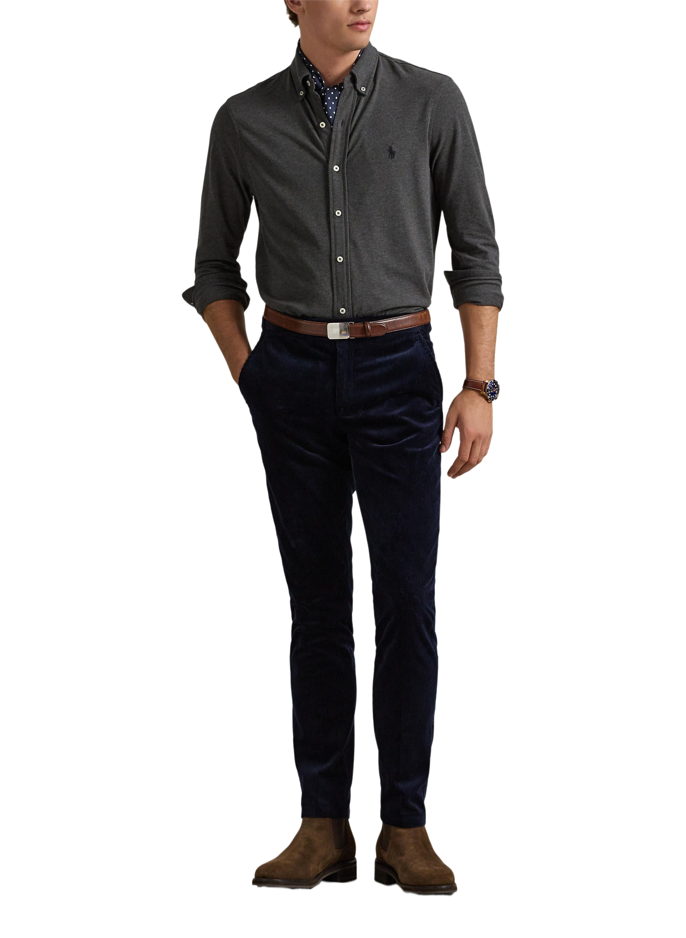 Cotton shirt | Grey POLO RALPH LAUREN Men