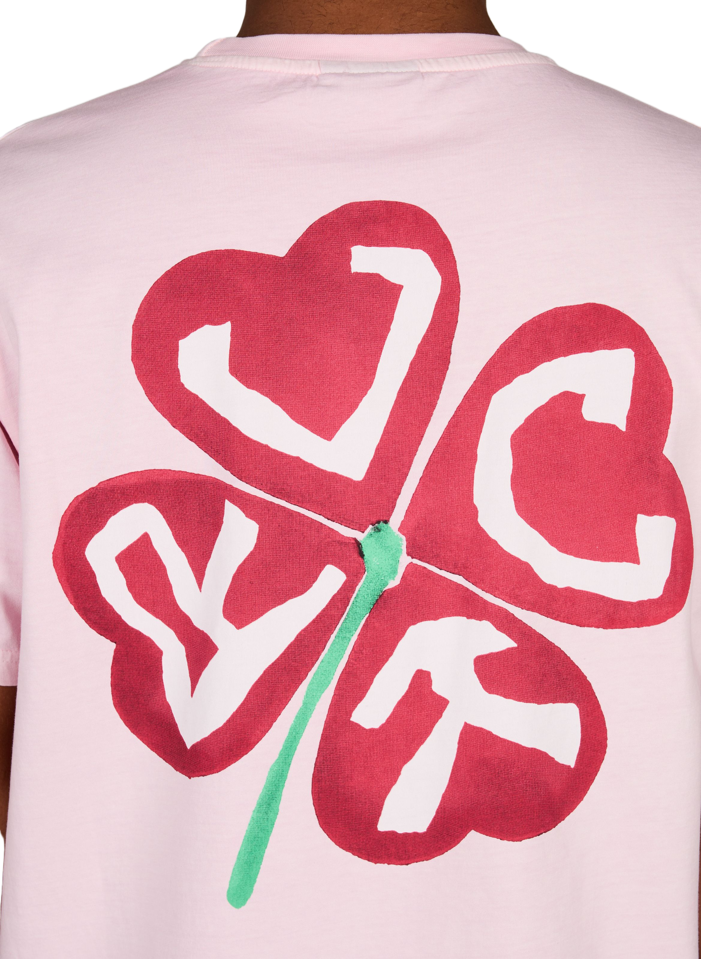 Baumwoll-T-Shirt JACKER. Rosa