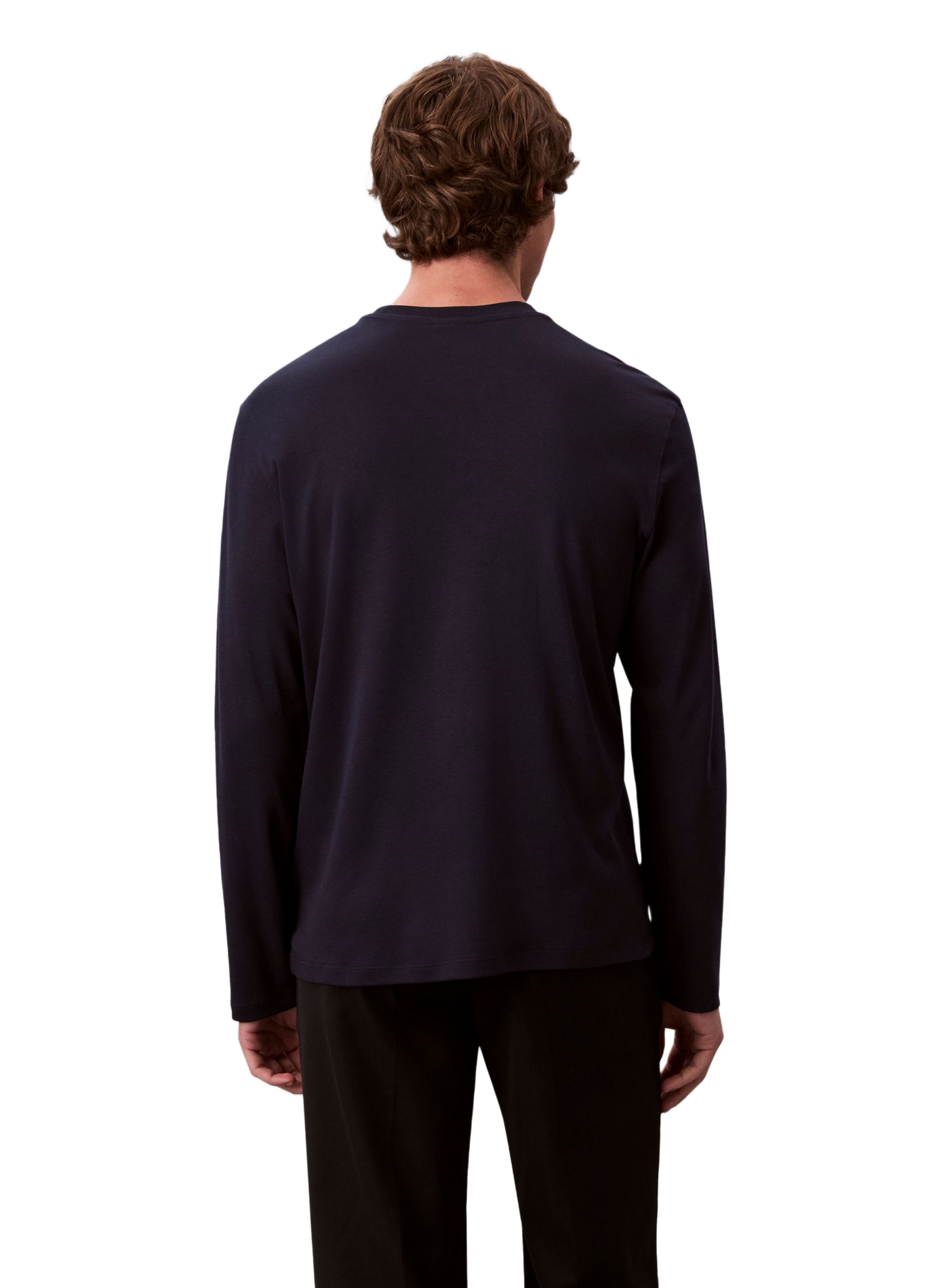 Rechte katoenen T-shirt CALVIN KLEIN Blauw