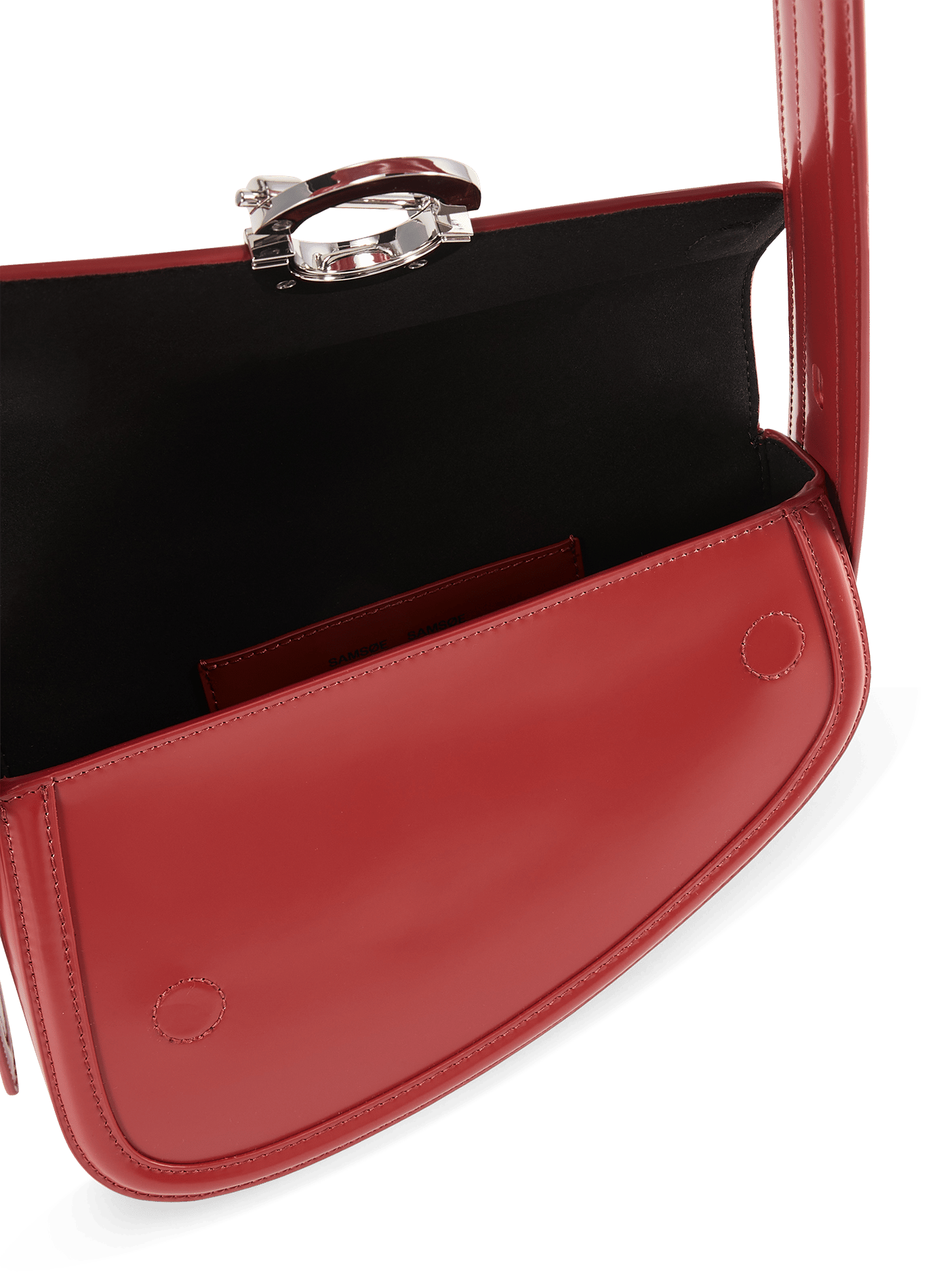 Schultertasche aus Leder SAMSOE SAMSOE Rot