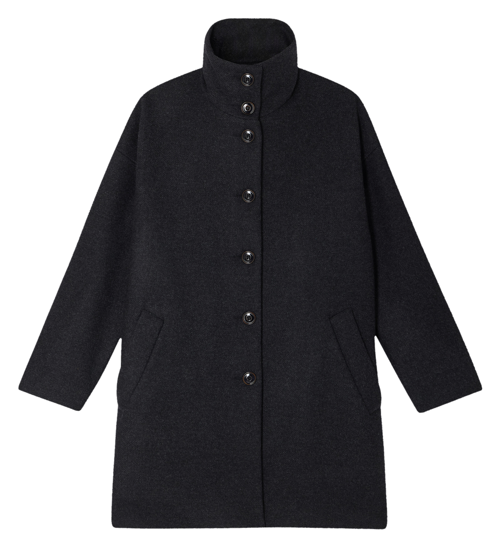 Manteau col montant en laine mélangée paradise SESSUN Gris