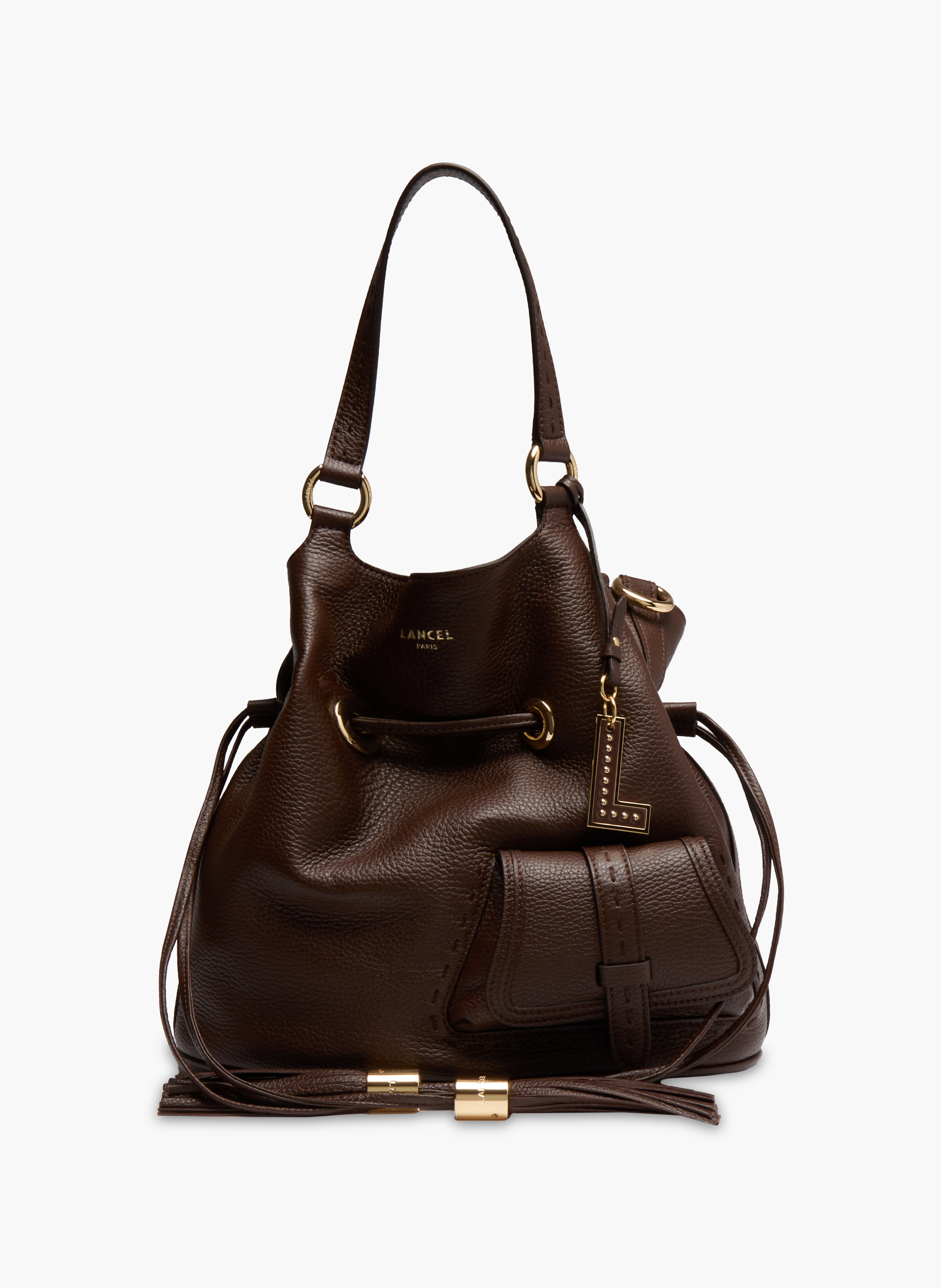 Handtas m eerste flirt van Lancel in leer. LANCEL Bruin