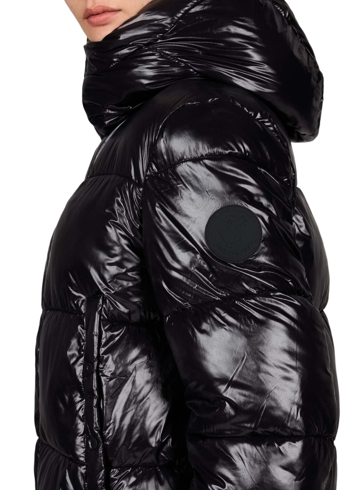 Quilted straight down jacket SAVE THE DUCK Black