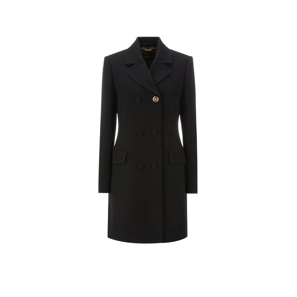 Manteau droit en laine vierge