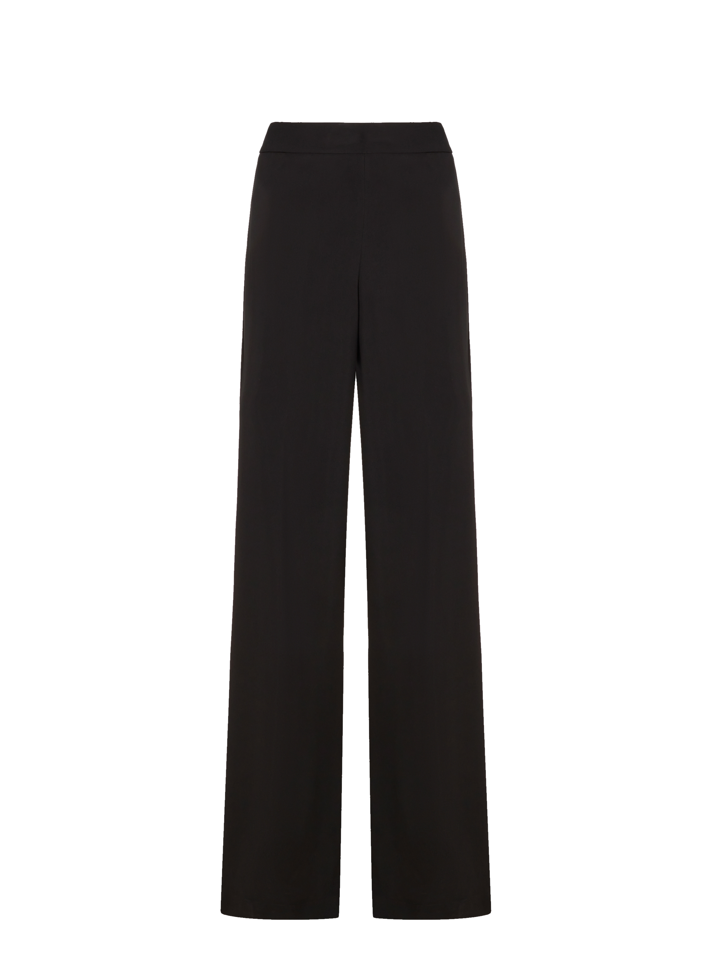 Pantalon palazzo en soie et viscose mélangées