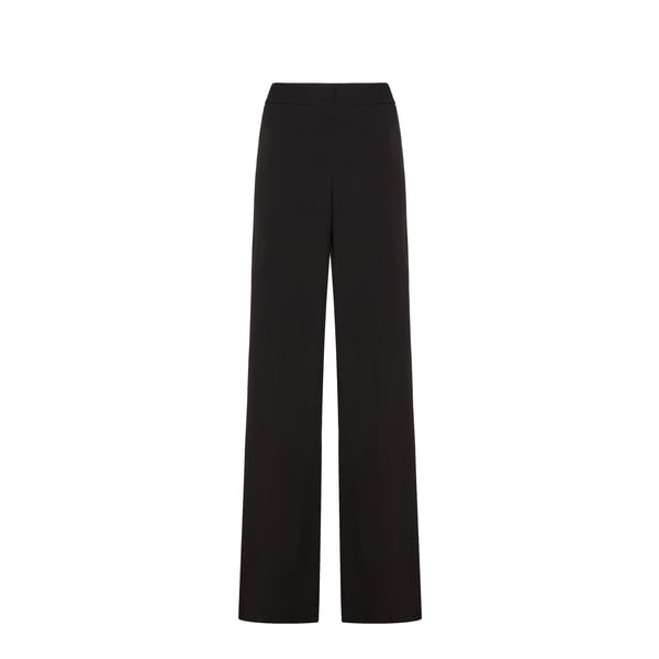 Pantalon palazzo en soie et viscose mélangées
