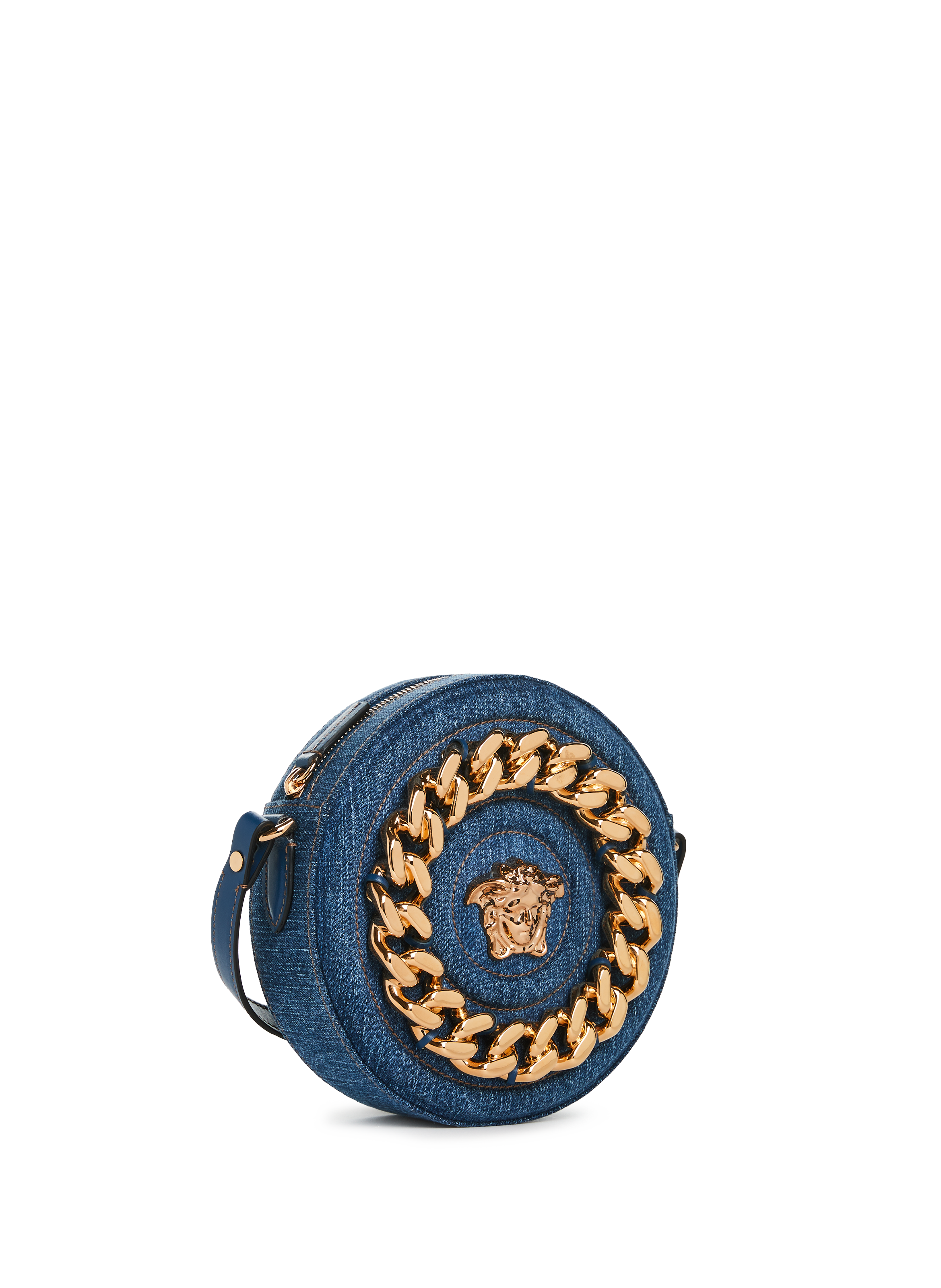 Sac rond avec chaîne dorée