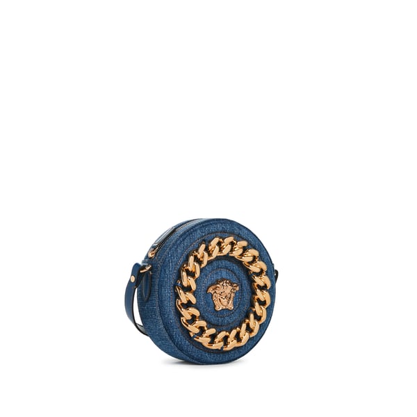 Sac rond avec chaîne dorée