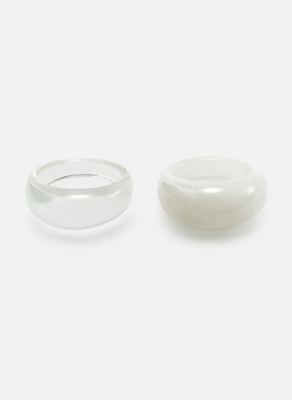 Lot de 2 bagues Transparent by AU PRINTEMPS PARIS AU PRINTEMPS PARIS Lot de 2 bagues Transparent