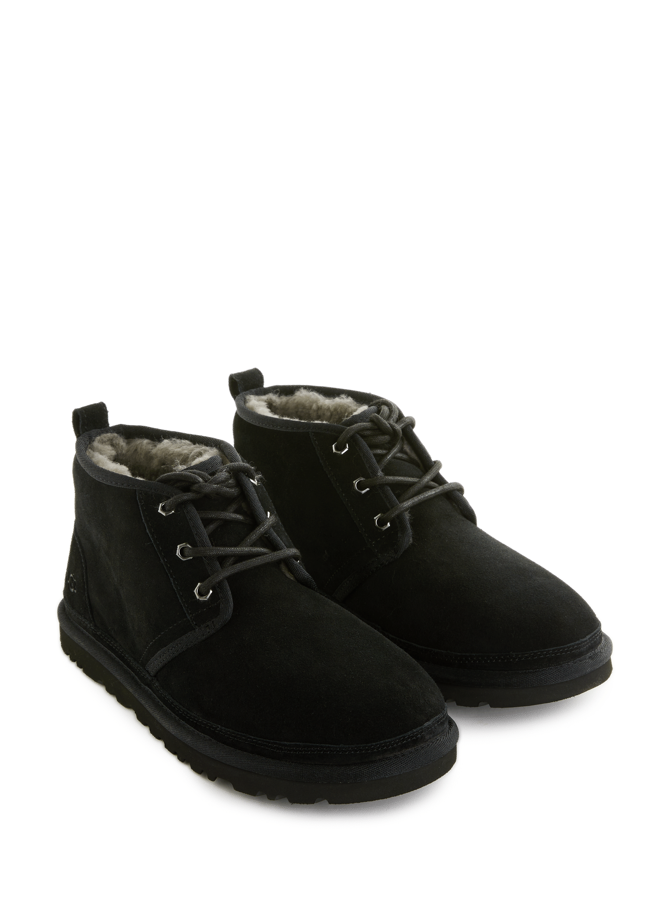 Chaussures à lacets en suède UGG Noir