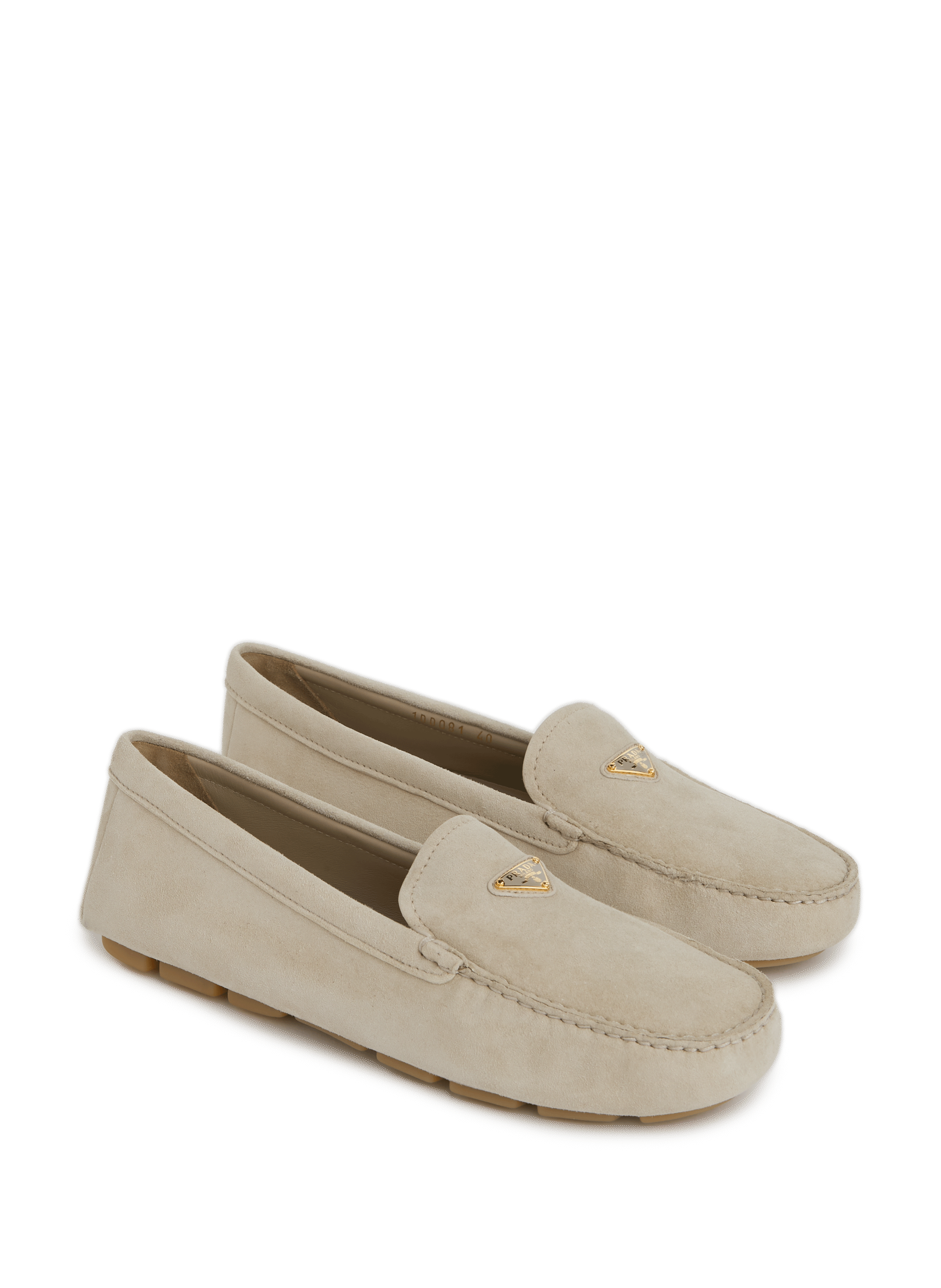 Mocassins en cuir suédé  PRADA Vert