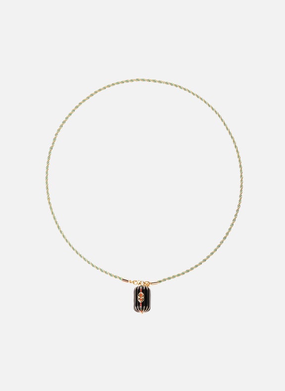 Collier sautoir en cordon avec charm central felice Noir by HIPANEMA HIPANEMA Collier sautoir en cordon avec charm central felice Noir