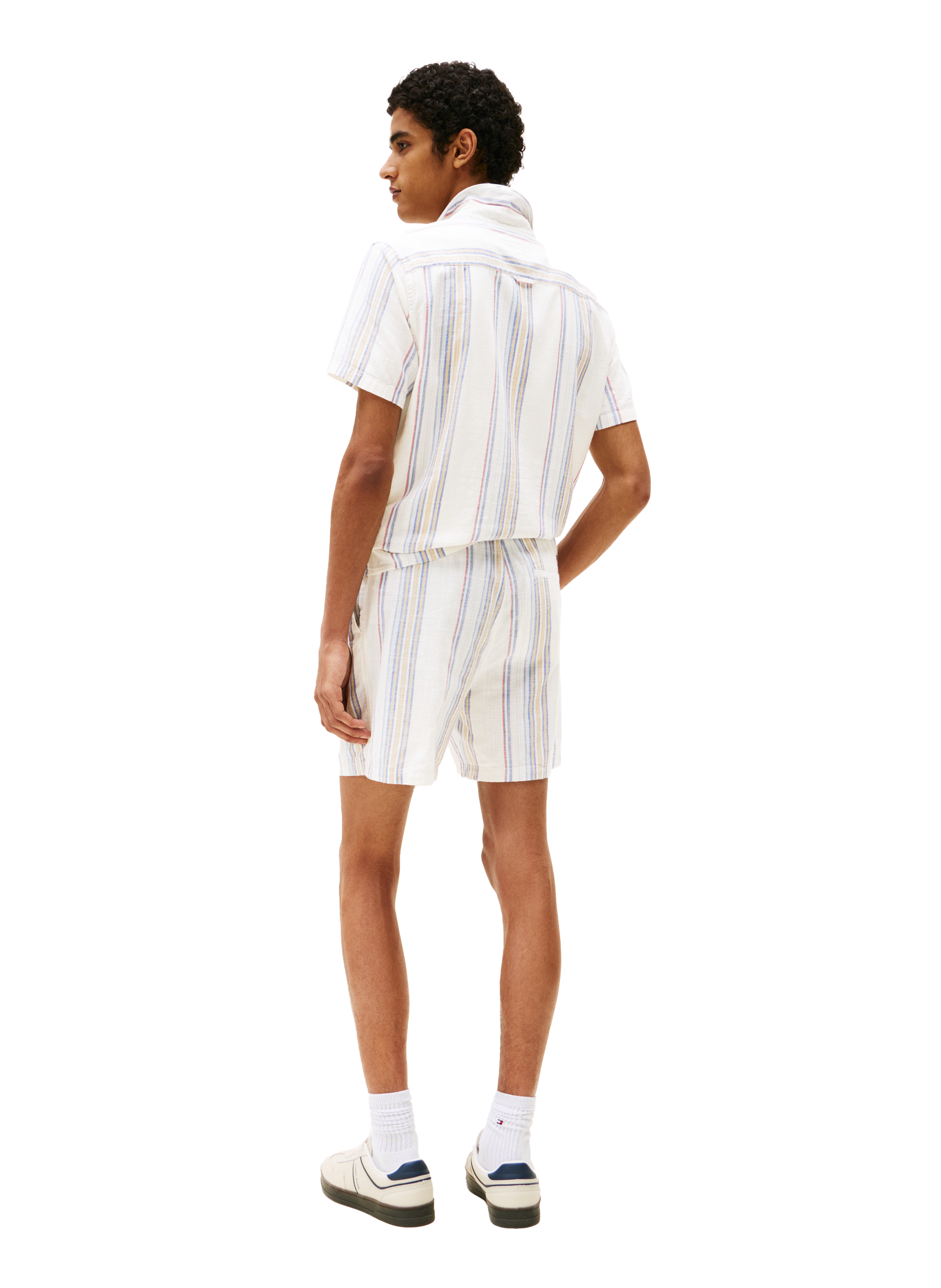 Striped cotton shorts TOMMY HILFIGER Beige