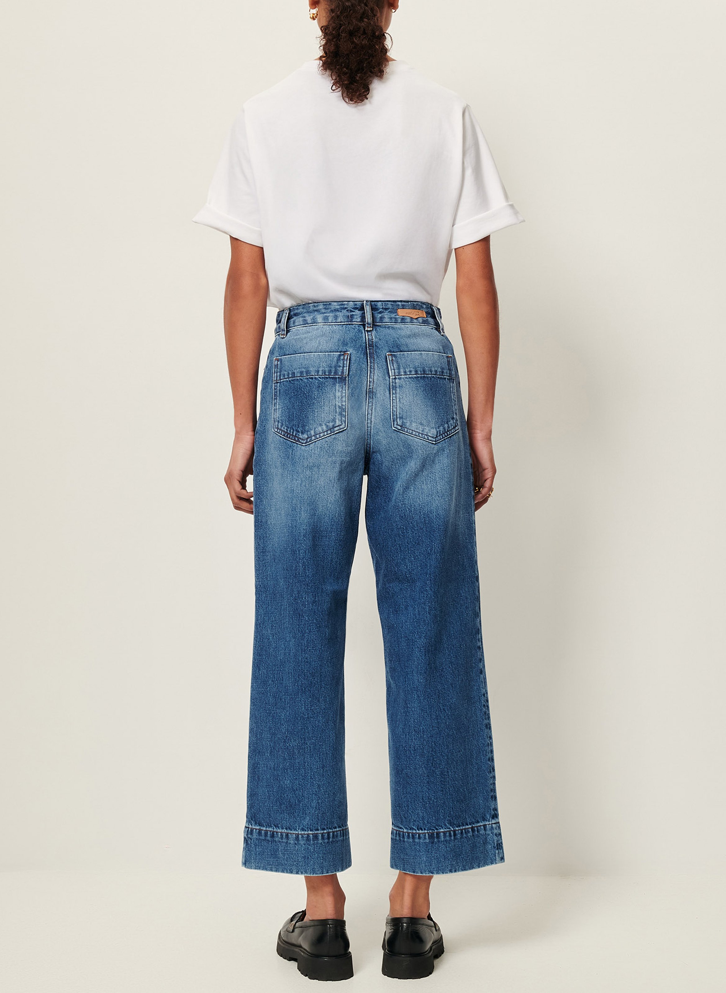 Jean large en denim délavé seakey o SESSUN Bleu