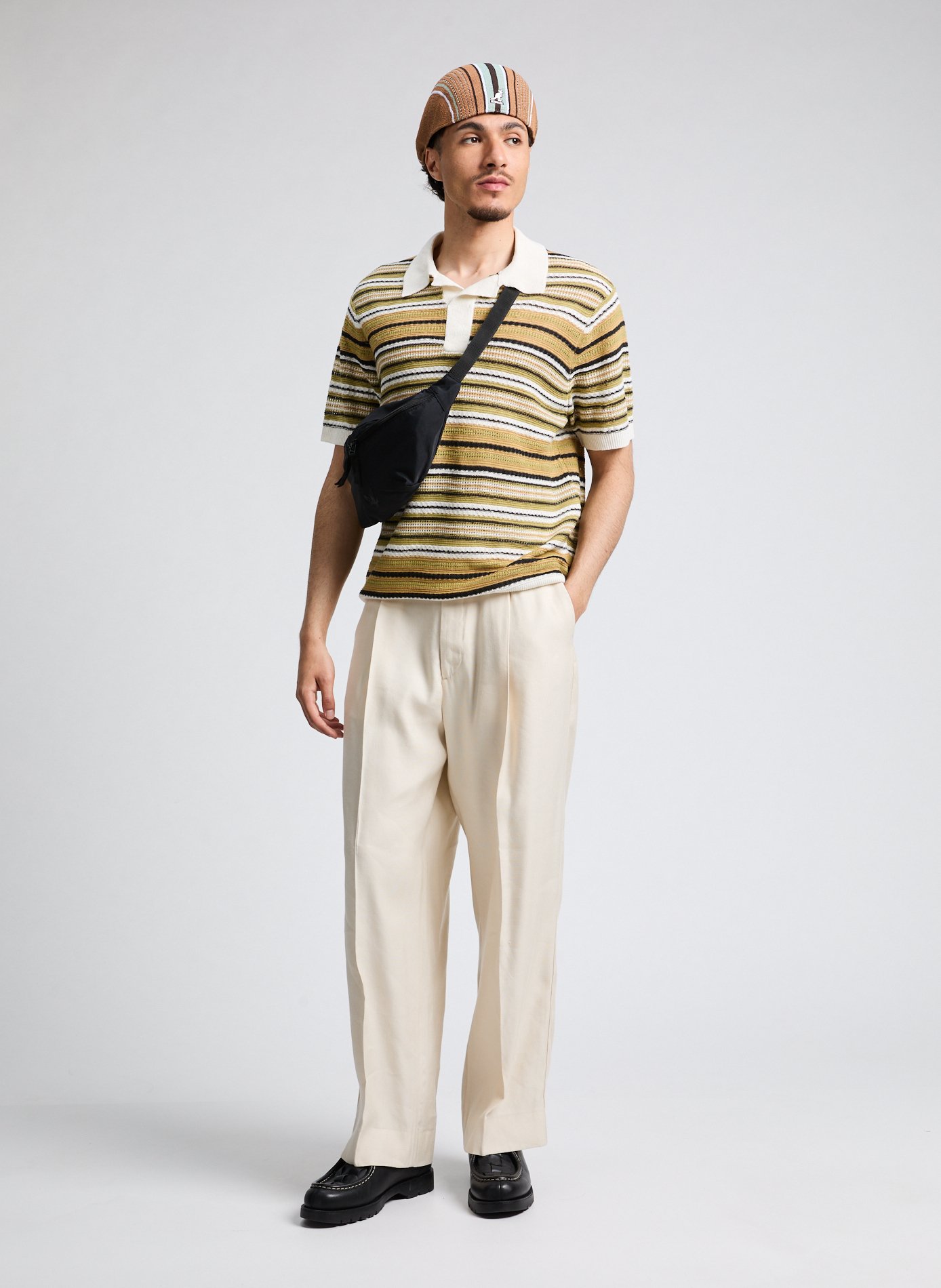 Linen-blend trousers Beige