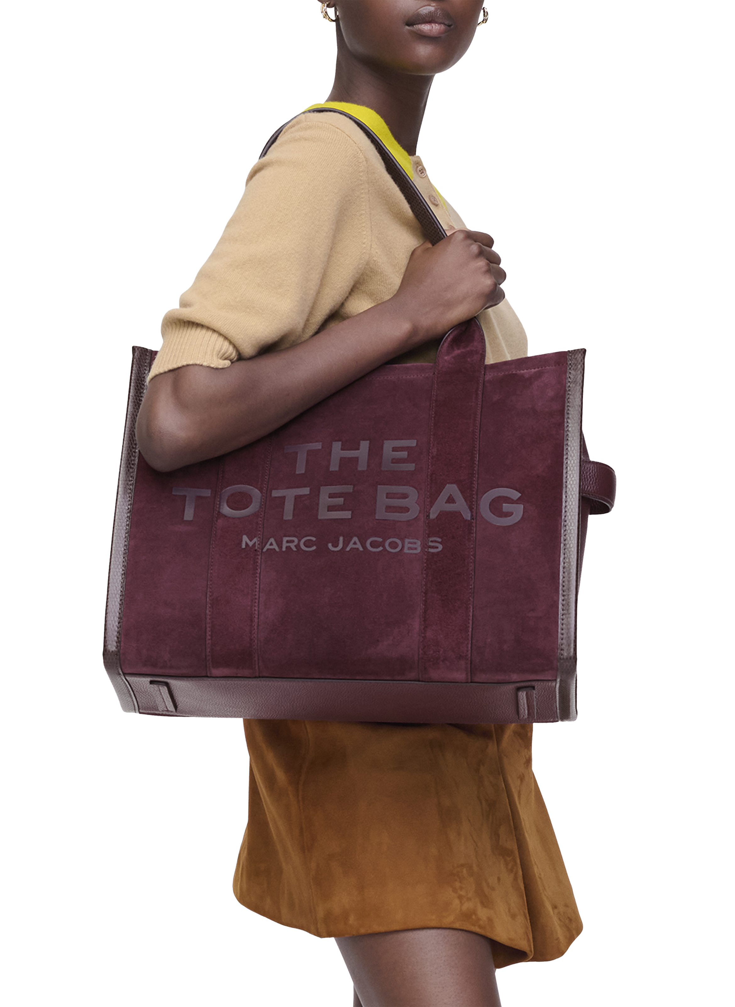 Sac cabas The Suede Large Tote  MARC JACOBS Rouge