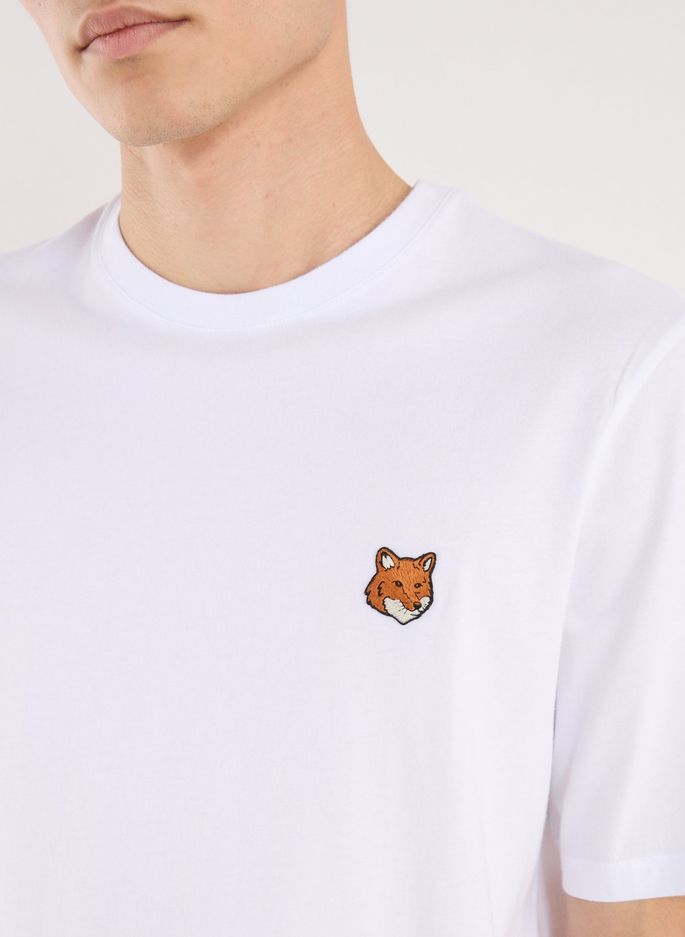T-shirt en coton Fox Regular Blanc