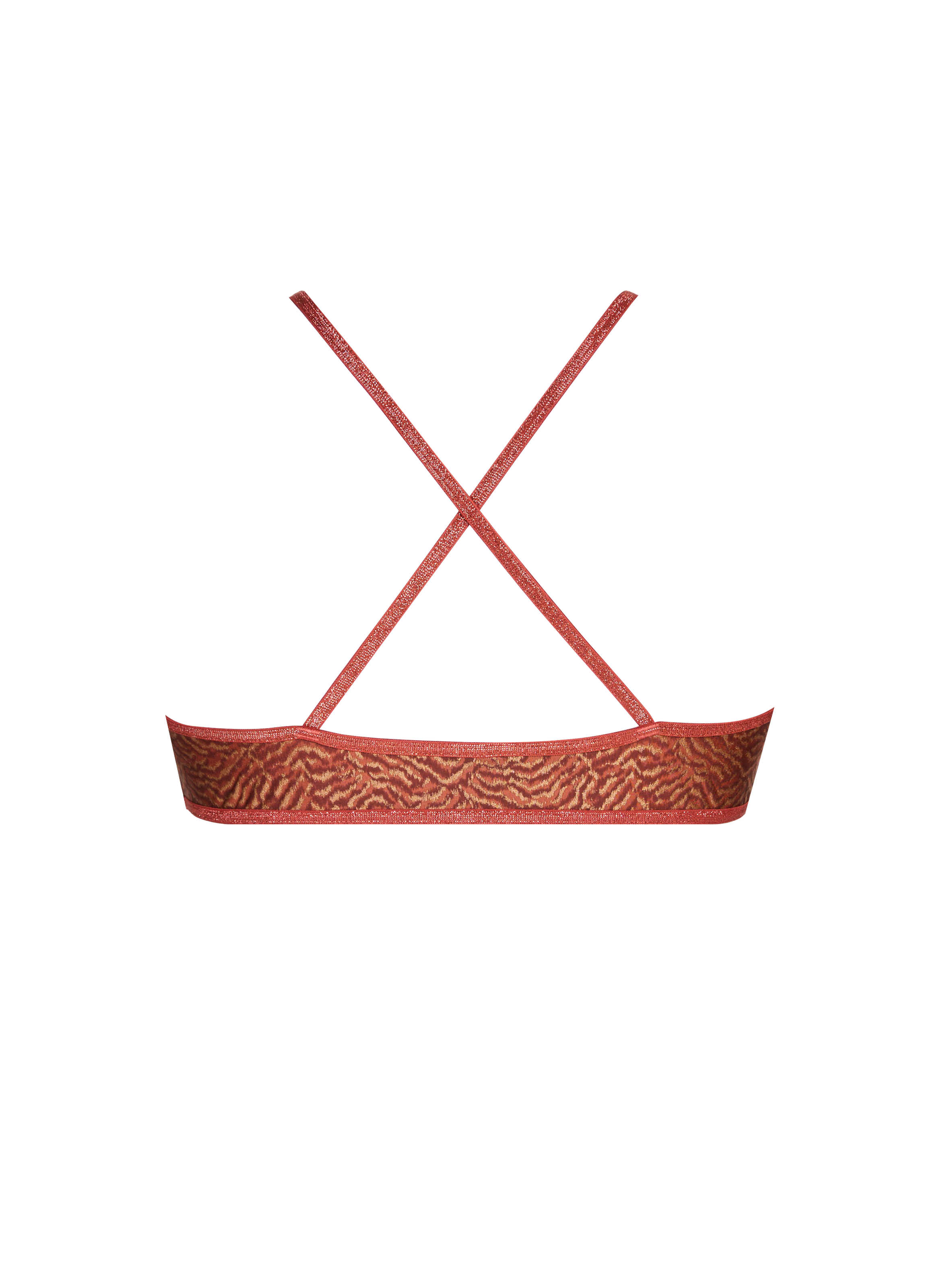 Soutien-gorge croisé imprimé LA NOUVELLE Rouge