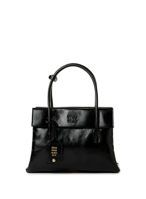 Sac à main Solitaire en cuir brillant MIU MIU Sac à main Solitaire en cuir brillant MIU MIU