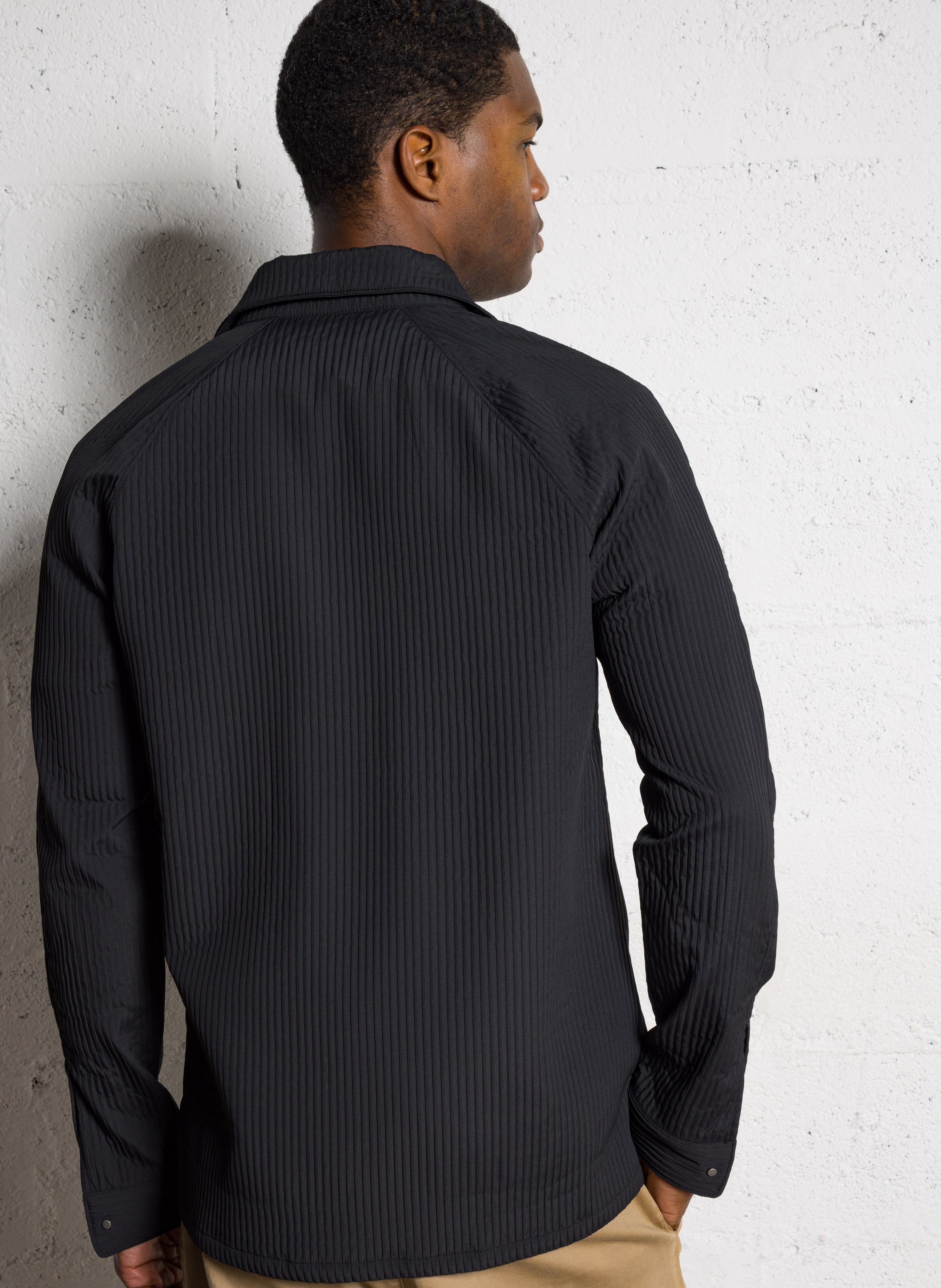 Surchemise col classique matellassée IKKS Noir