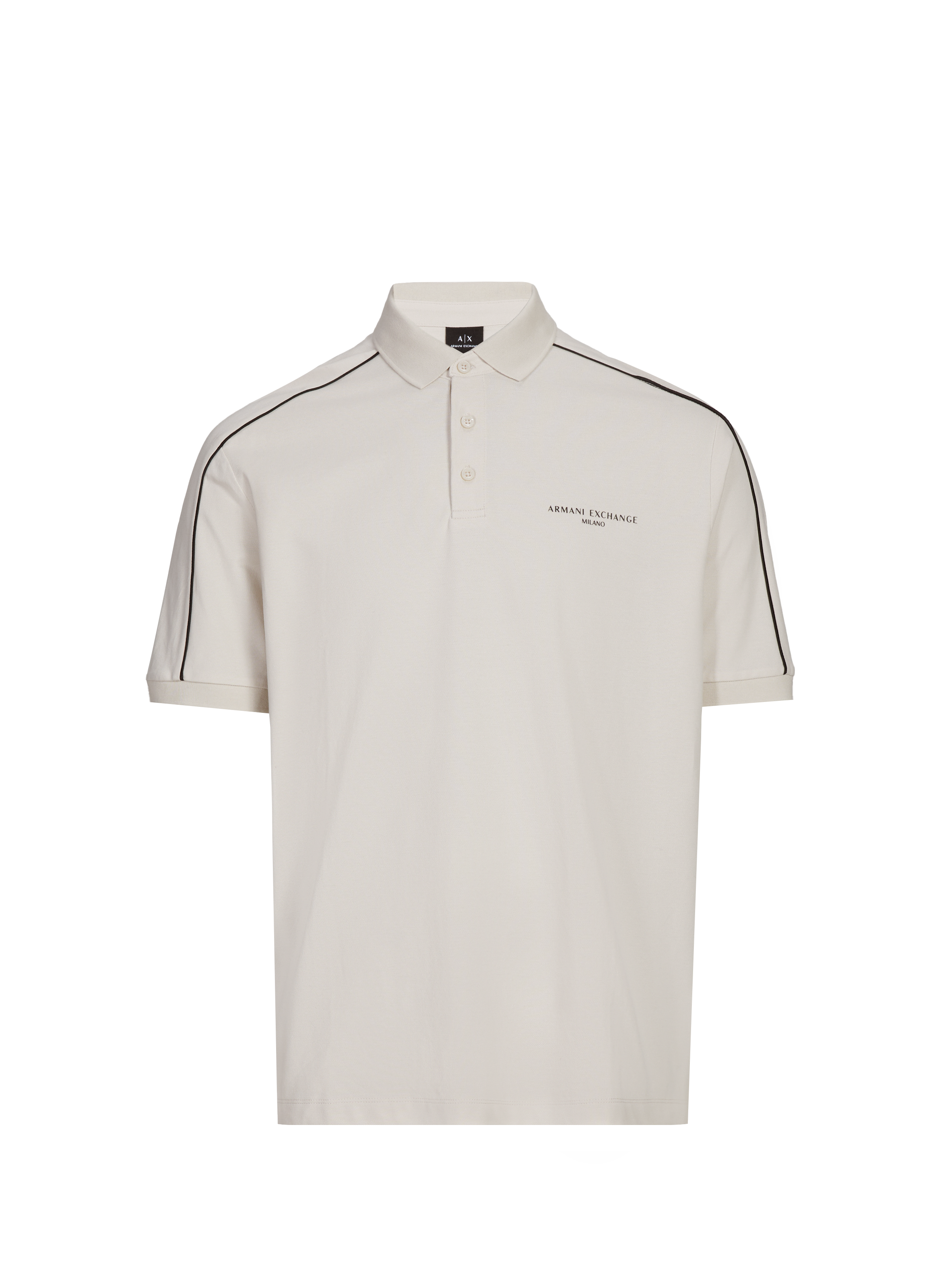 Short-sleeved cotton polo shirt ARMANI EXCHANGE Brown