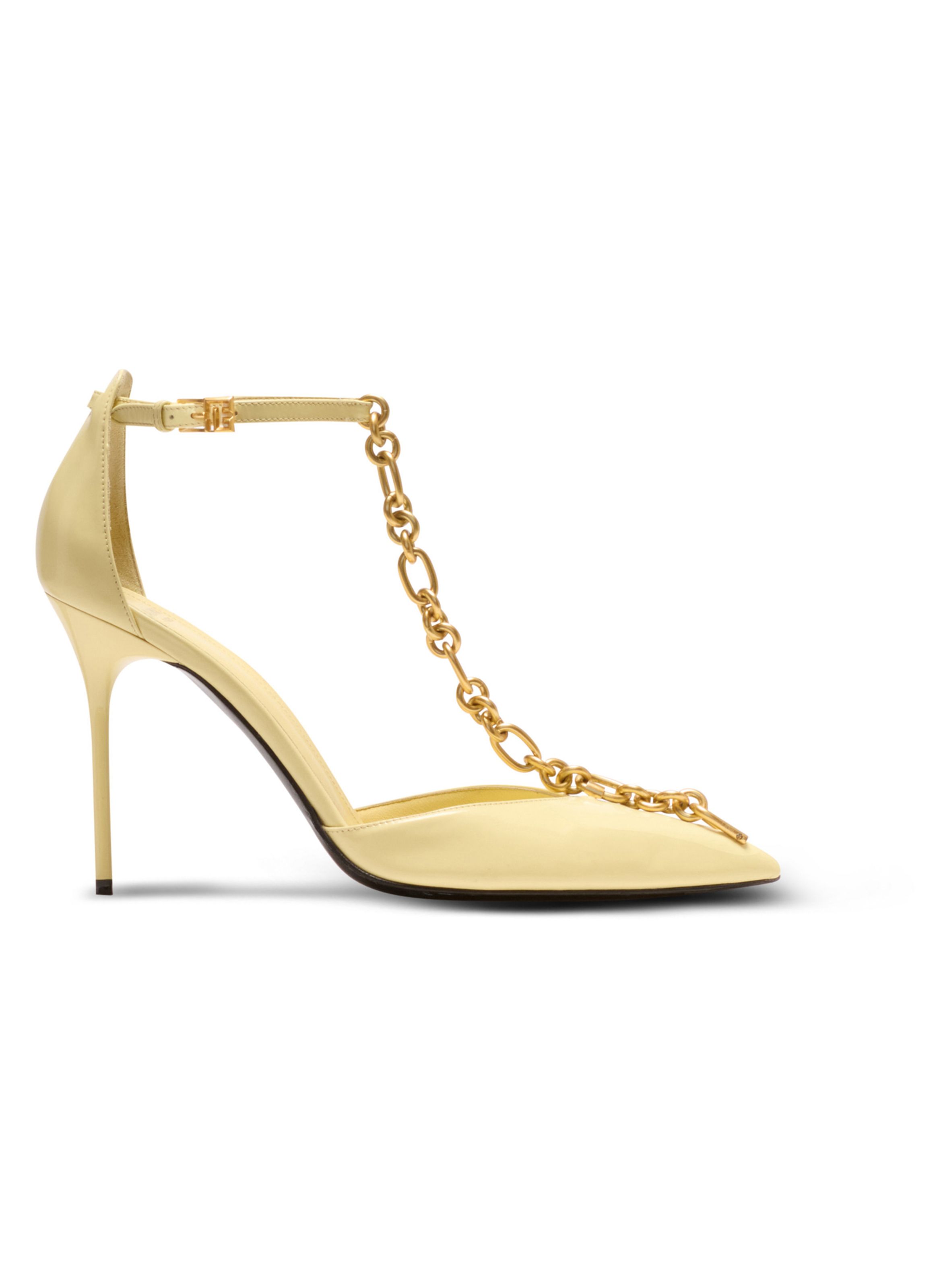 Escarpins sync en cuir verni BALMAIN Jaune