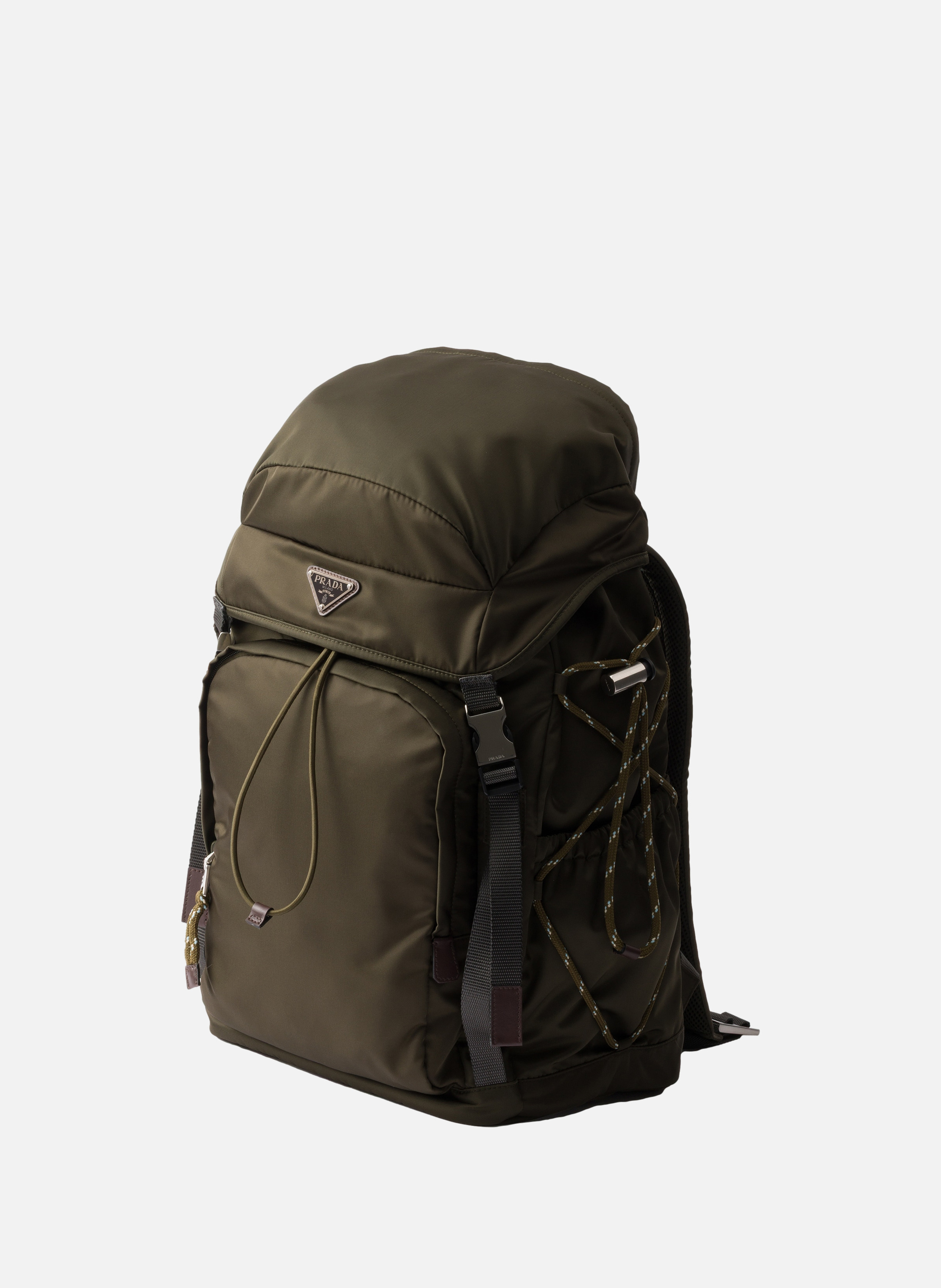 Sac à dos prada speedrock en re-nylon et cuir PRADA Vert