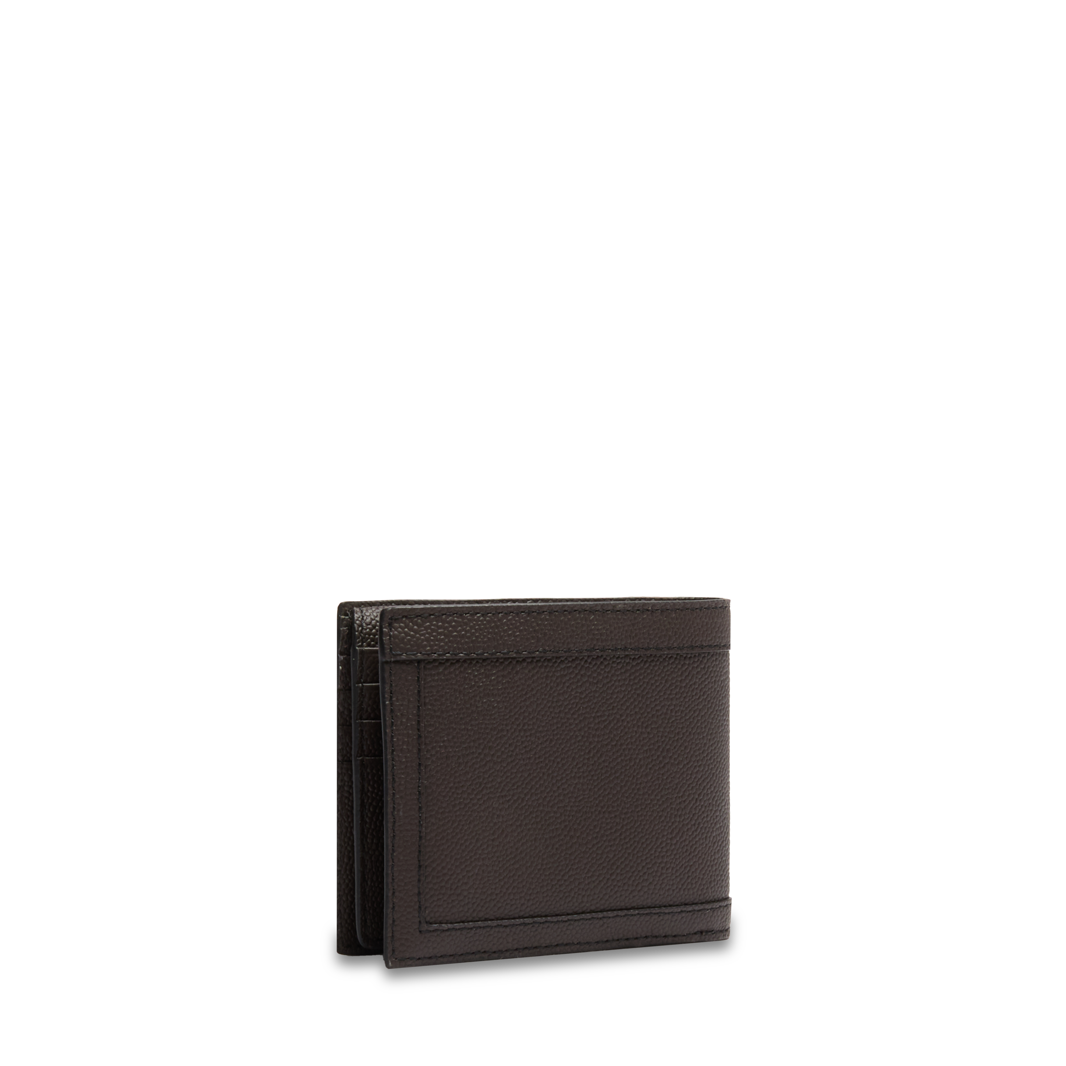 Porte monnaie rabat charlie de lancel en cuir LANCEL Gris