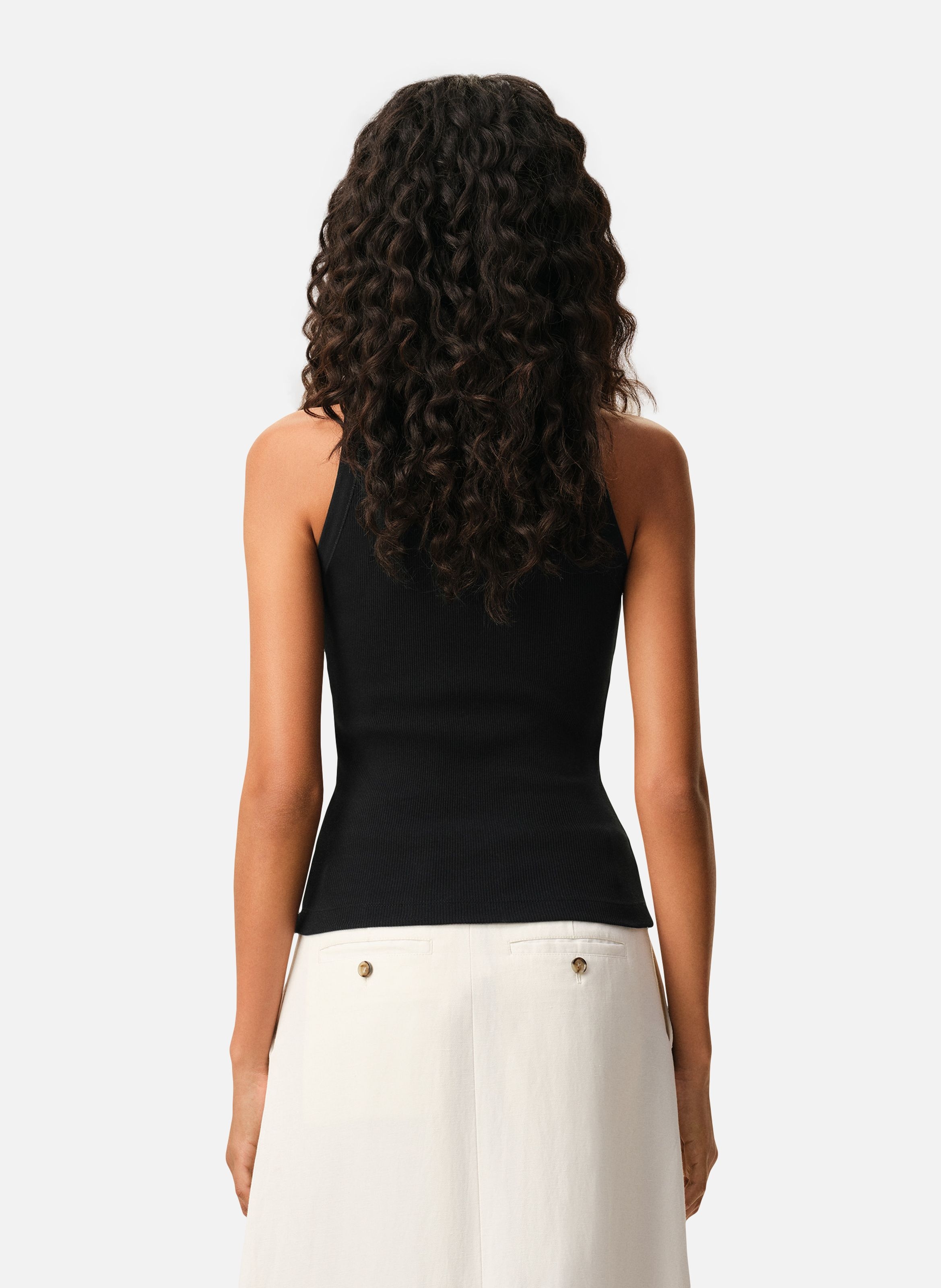 Debardeur ami de coeur en coton AMI PARIS Noir