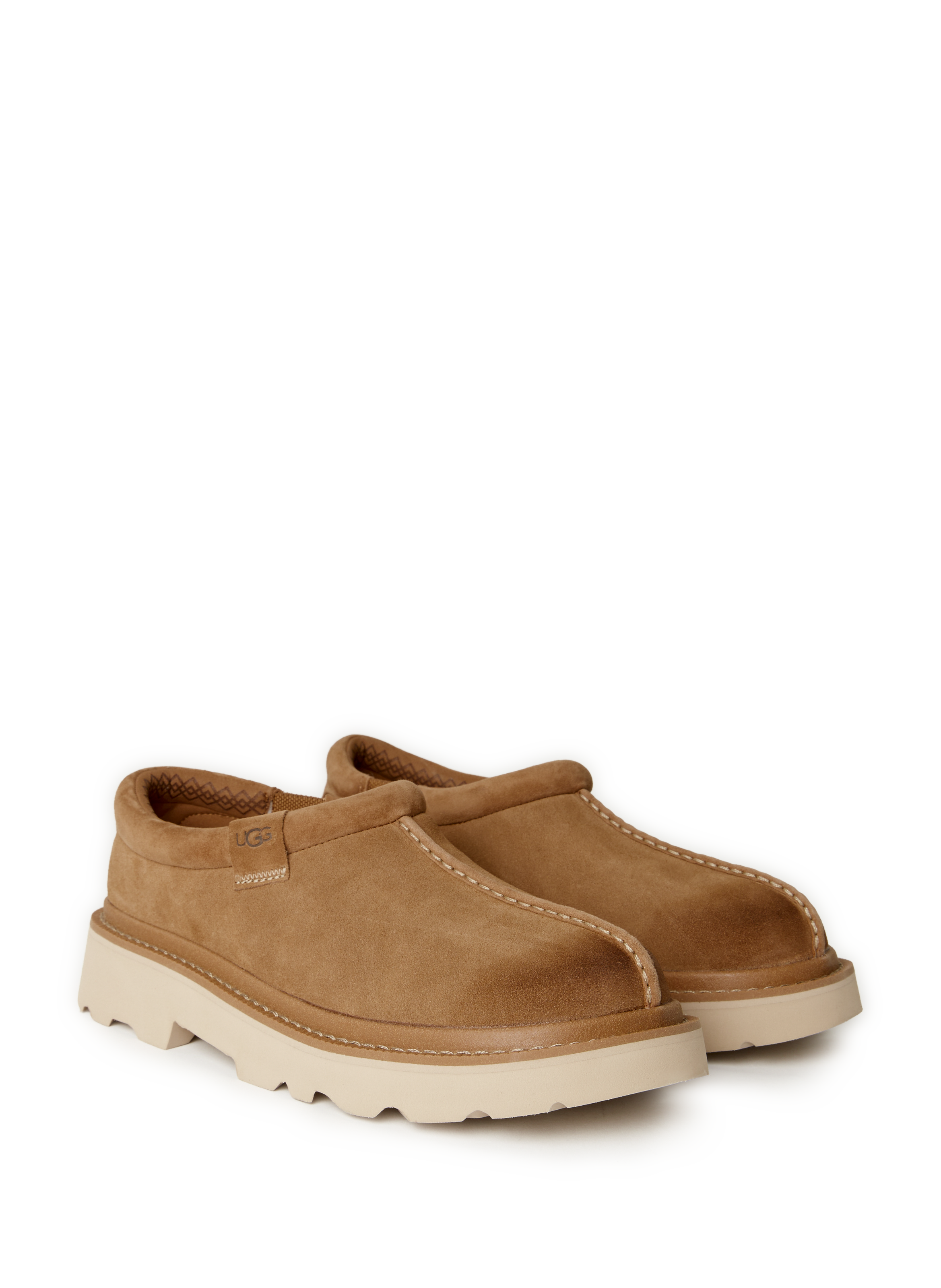 Mixed suede leather clogs UGG Brown