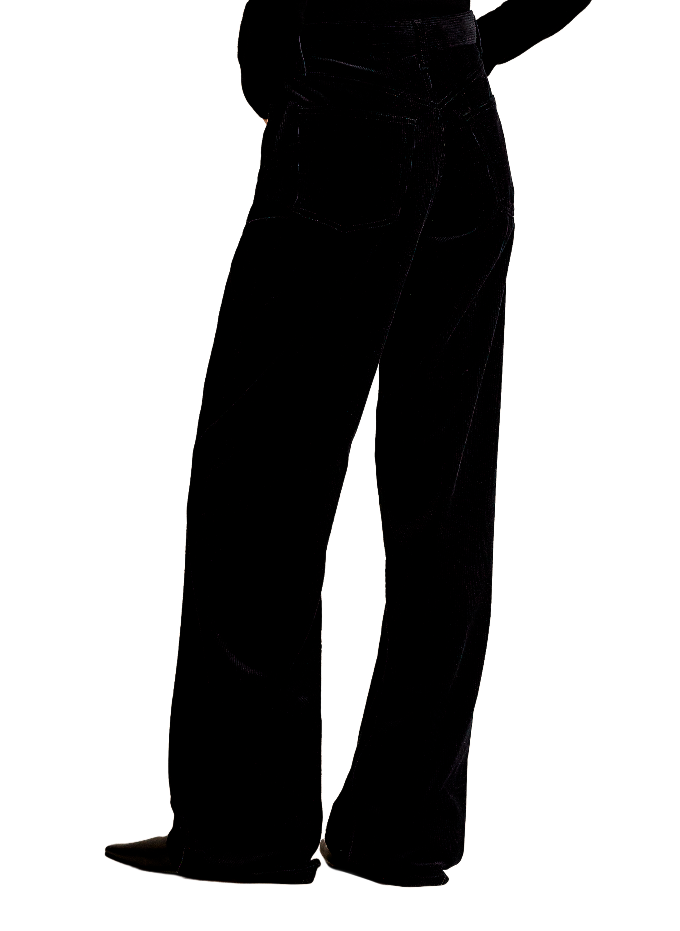 Straight corduroy cotton pants POLO RALPH LAUREN Black